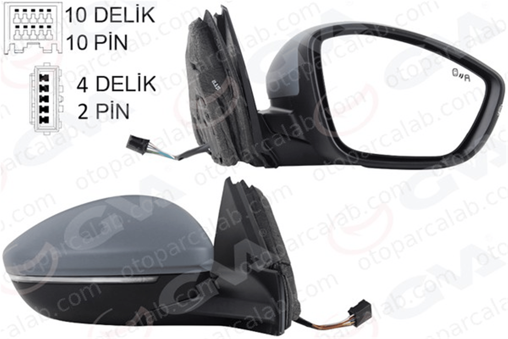 GVA 1090202 Dikiz Aynası Dış Sağ PEUGEOT 208 II OPEL CORSA F 983758801T 982620311T