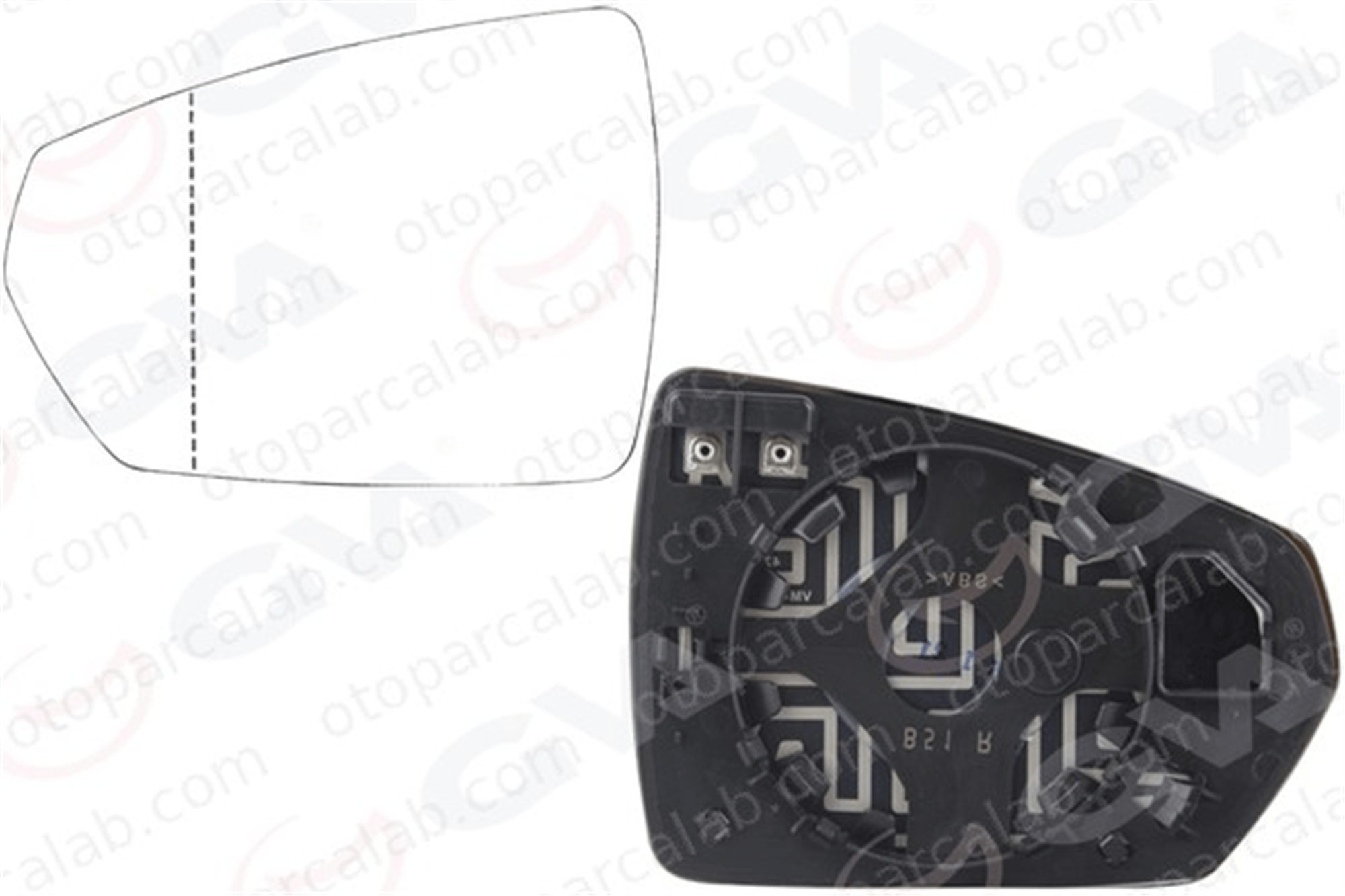GVA 1175067 Ayna Camı Dış Sol VW POLO VI AUDI A1 City Carver 2G0857521B