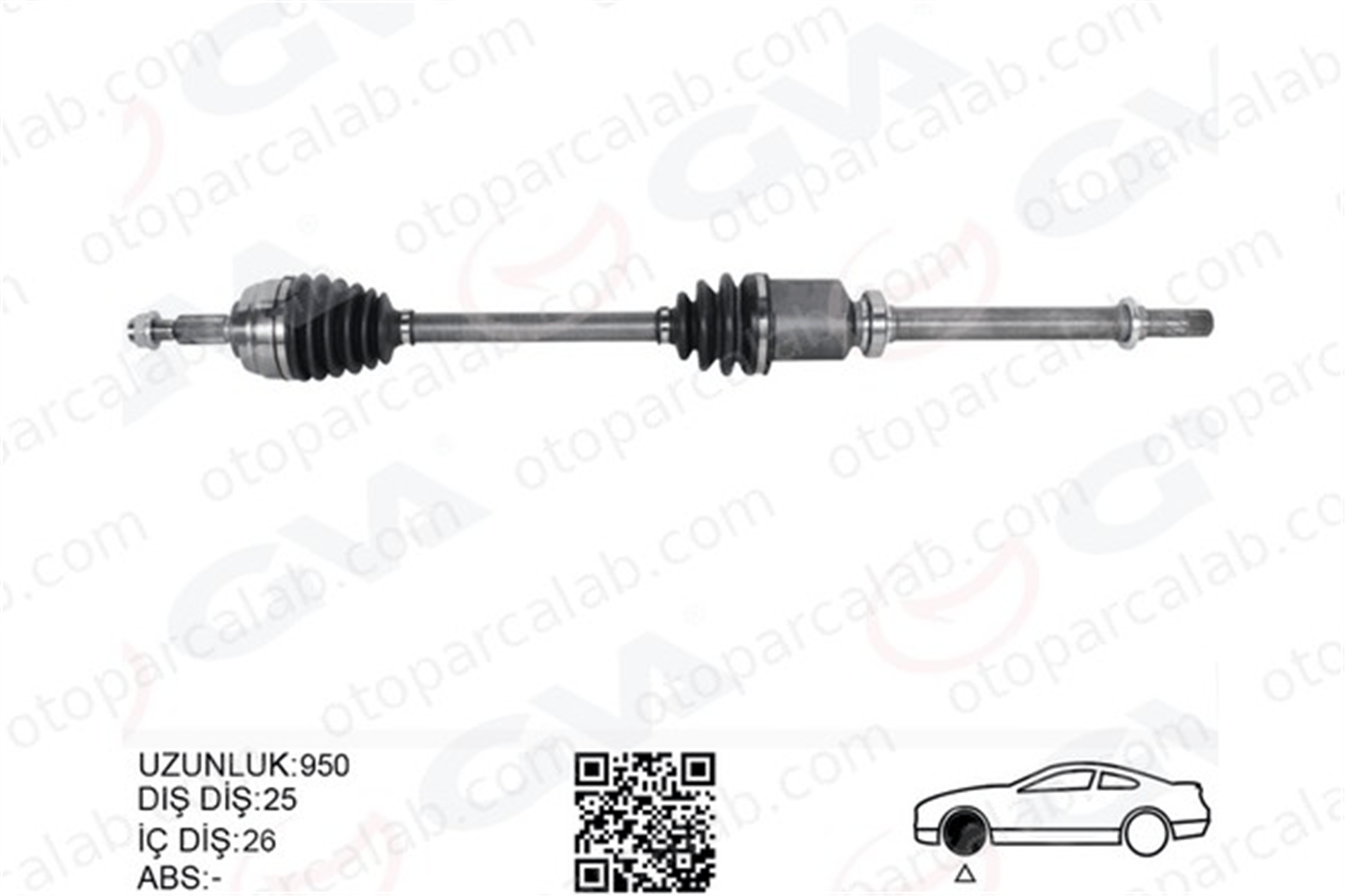 GVA 4419024 Aks Komple Ön Sağ DACIA DUSTER DUSTER Kasa/SUV 391003147R 391001387R