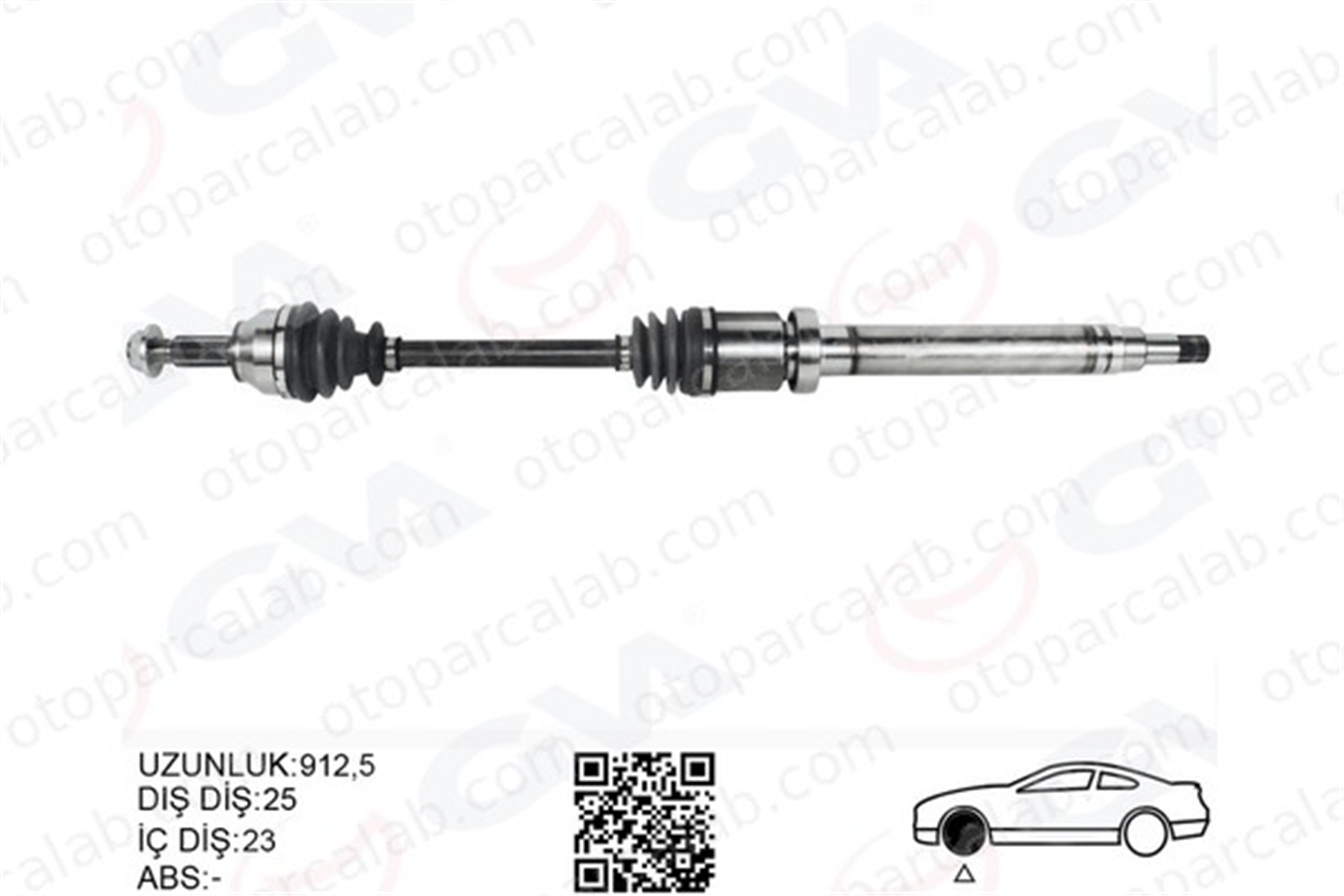 GVA 4433100 Aks Komple Ön Sağ FORD FIESTA VI FIESTA V ET763B436AA ET763B436AB