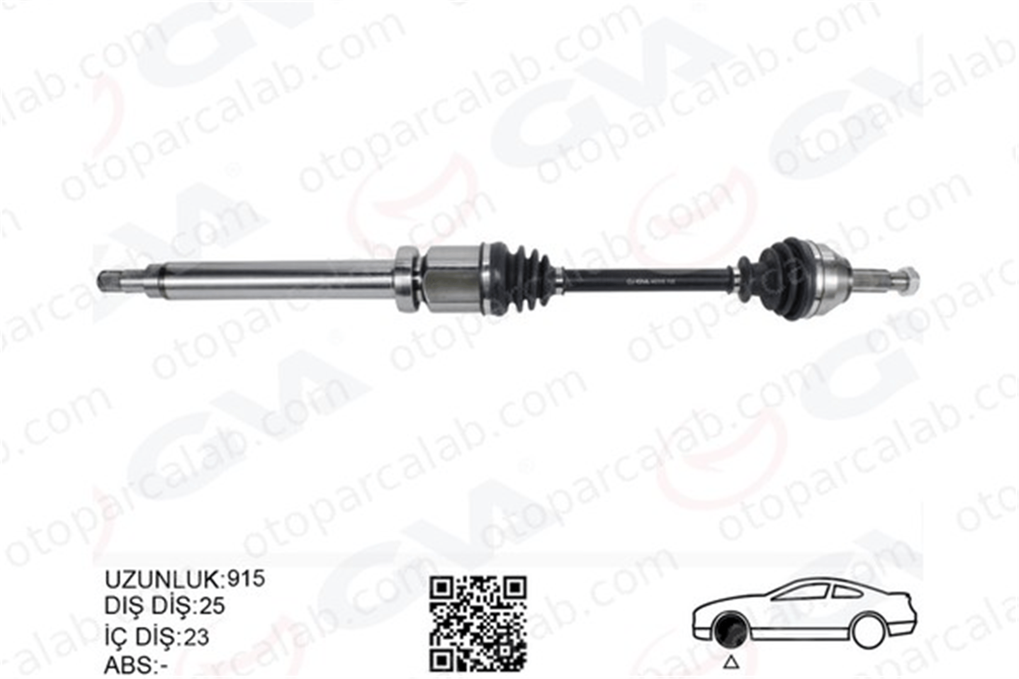 GVA 4437016 Aks Komple Ön Sağ FORD FIESTA V FUSION 4N113B436CA 4N113B436CC