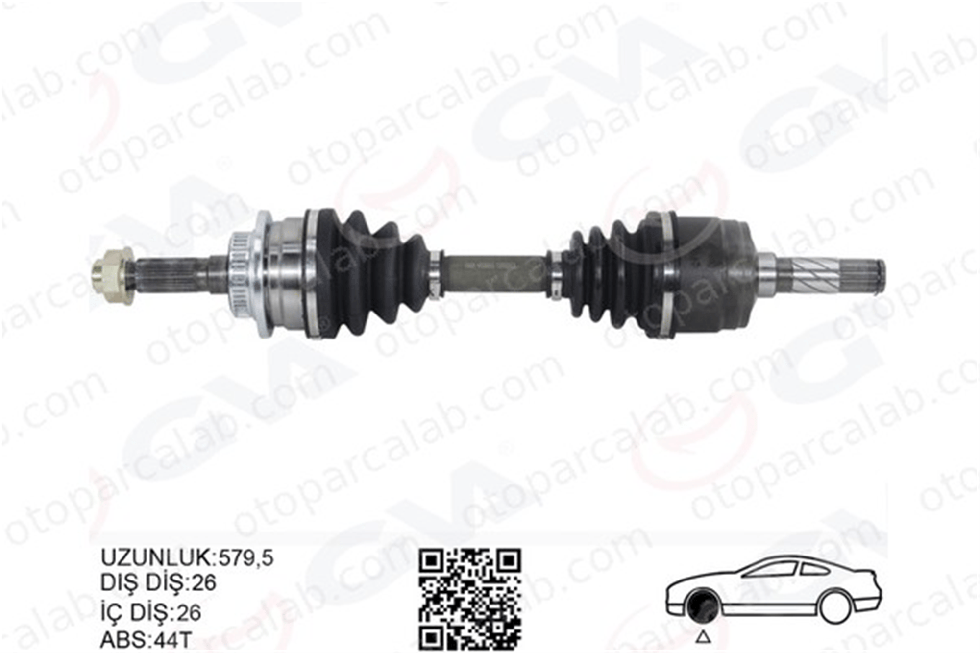 GVA 4438005 Aks Komple Ön Sağ FORD RANGER MAZDA B-SERIE 3M353B436AA 1328094