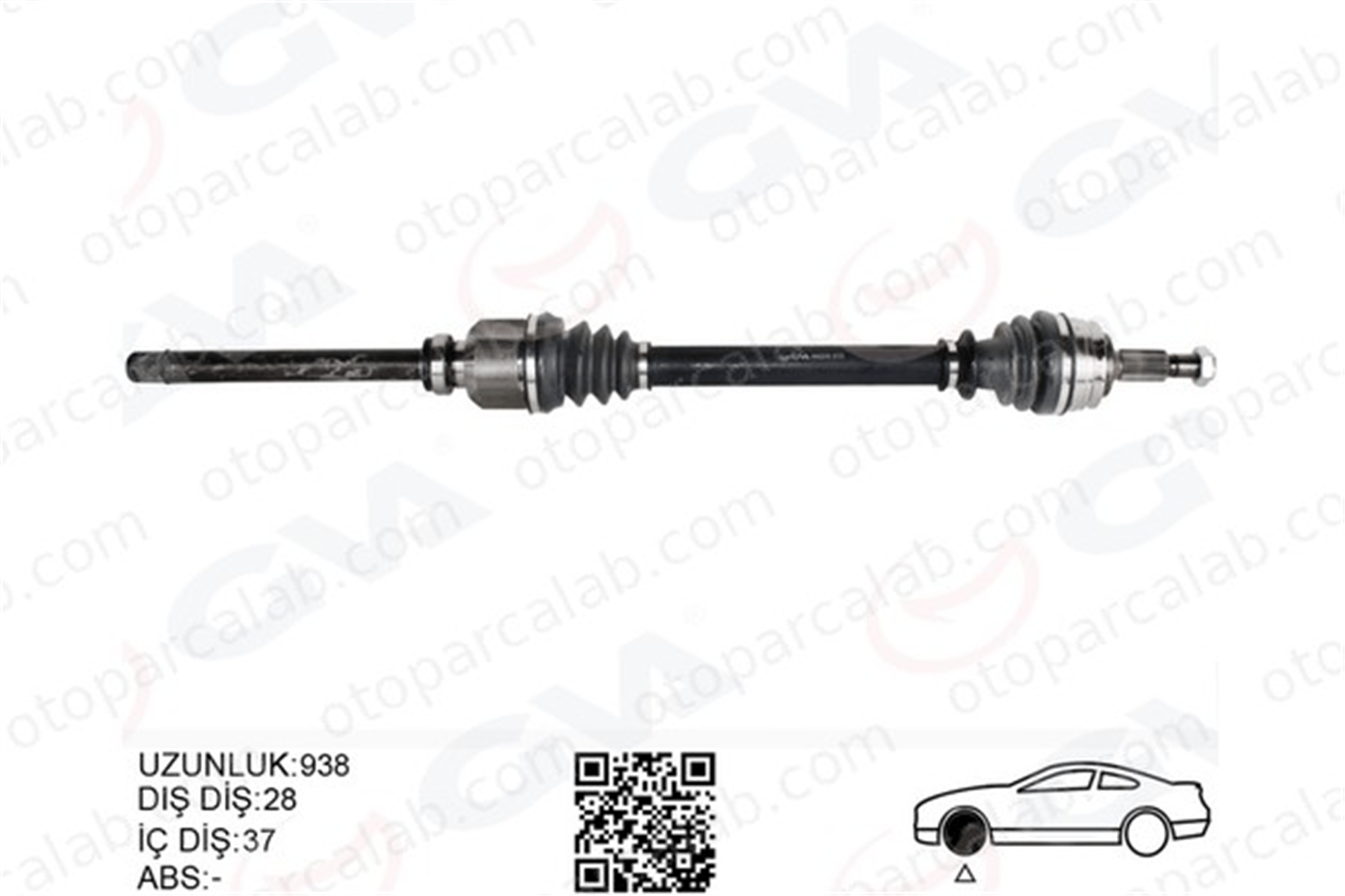 GVA 4443316 Aks Komple Ön Sağ CITROËN C4 PICASSO II C4 GRAND PICASSO II 9677570880 1617300580
