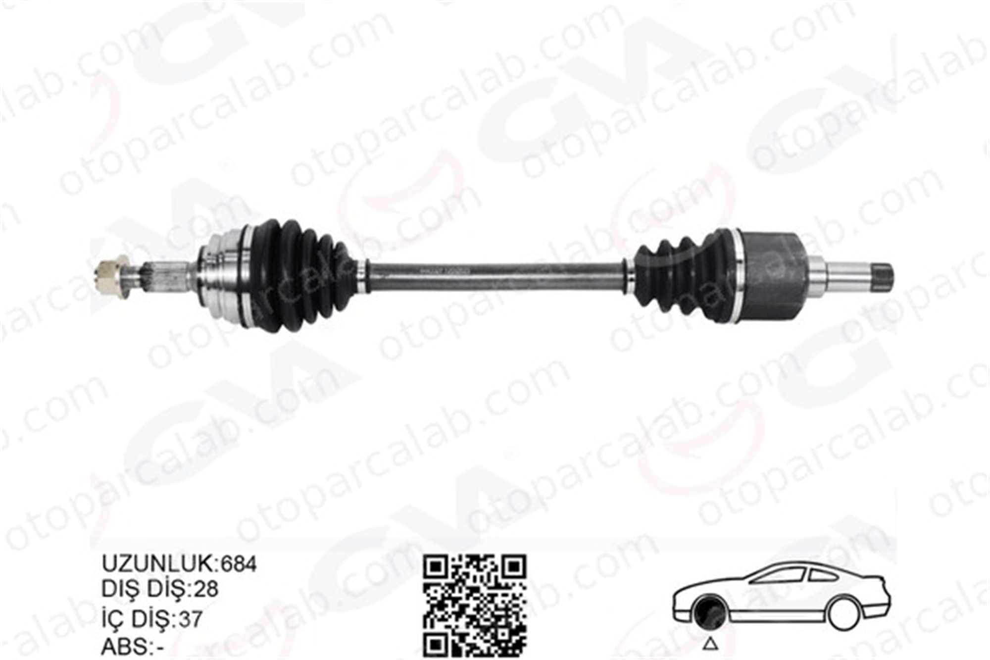 GVA 4443327 Aks Komple Ön Sol CITROËN C4 SPACETOURER GRAND C4 SPACETOURER 1613306580 9811176880