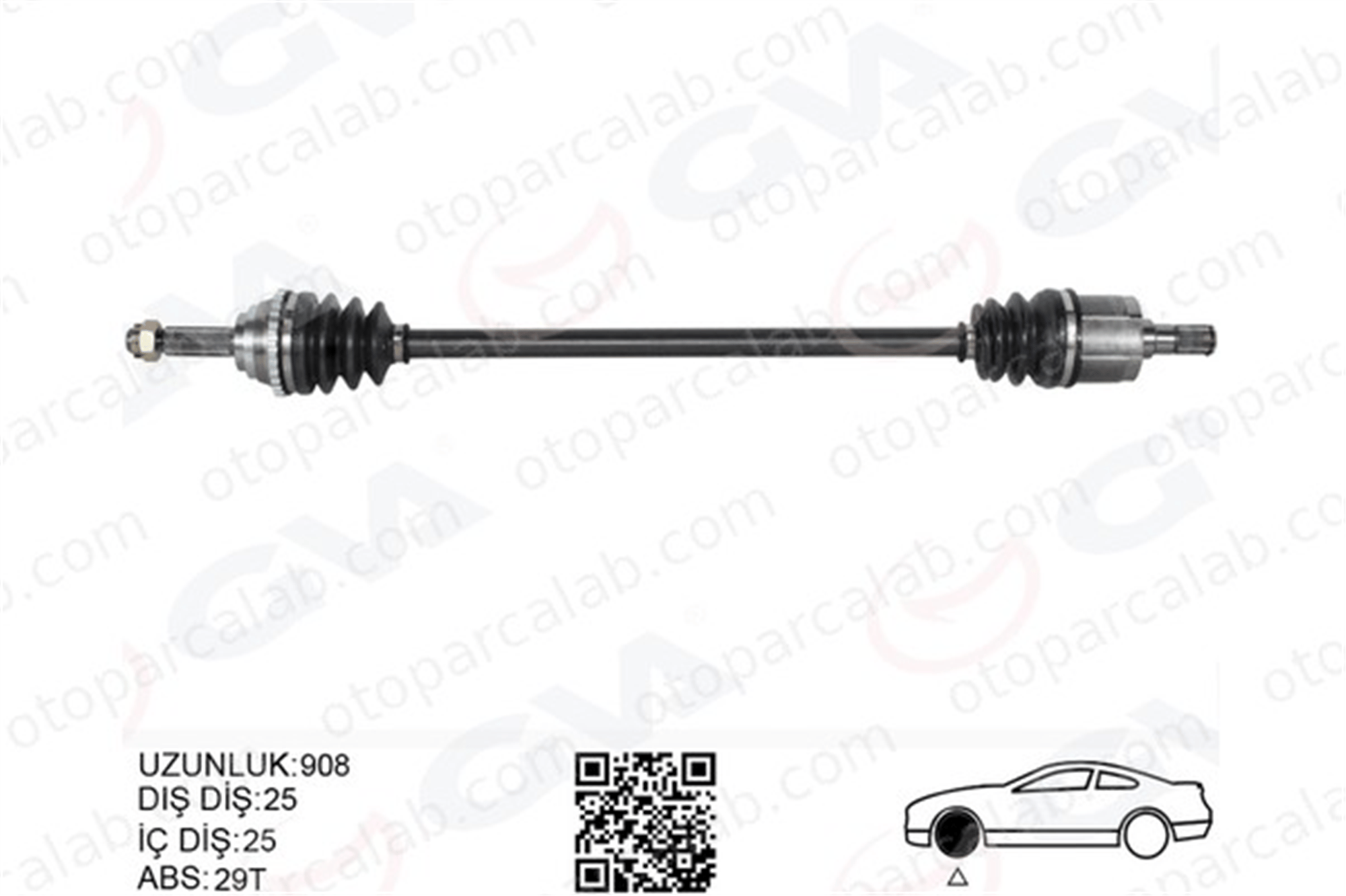 GVA 4491054 Aks Komple Ön Sağ HYUNDAI ACCENT II ACCENT II Sedan 4950025210