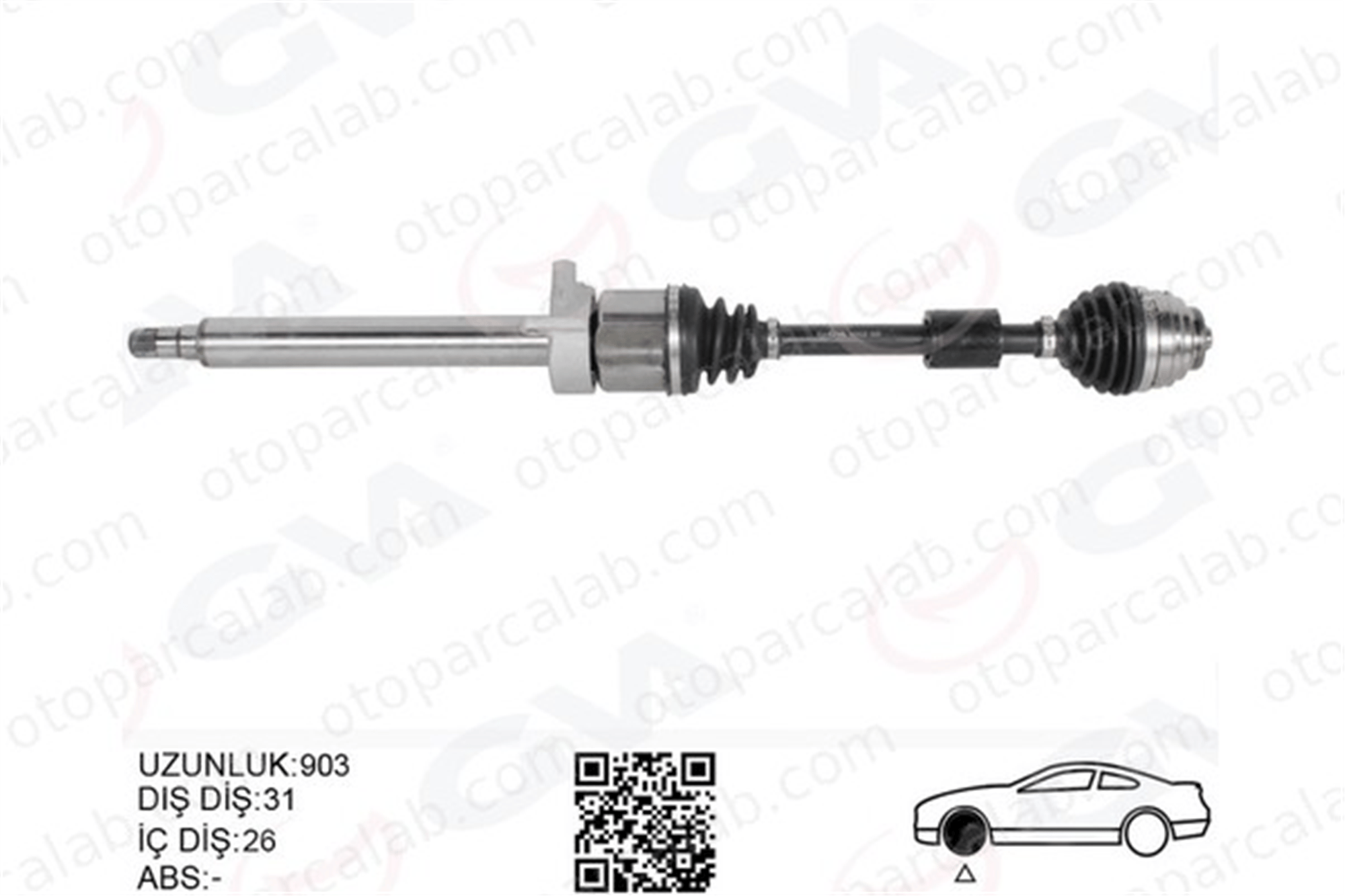 GVA 4499228 Aks Komple Ön Sağ BMW 2 Active Tourer 2 Gran Tourer 31605A2E014 31608657704
