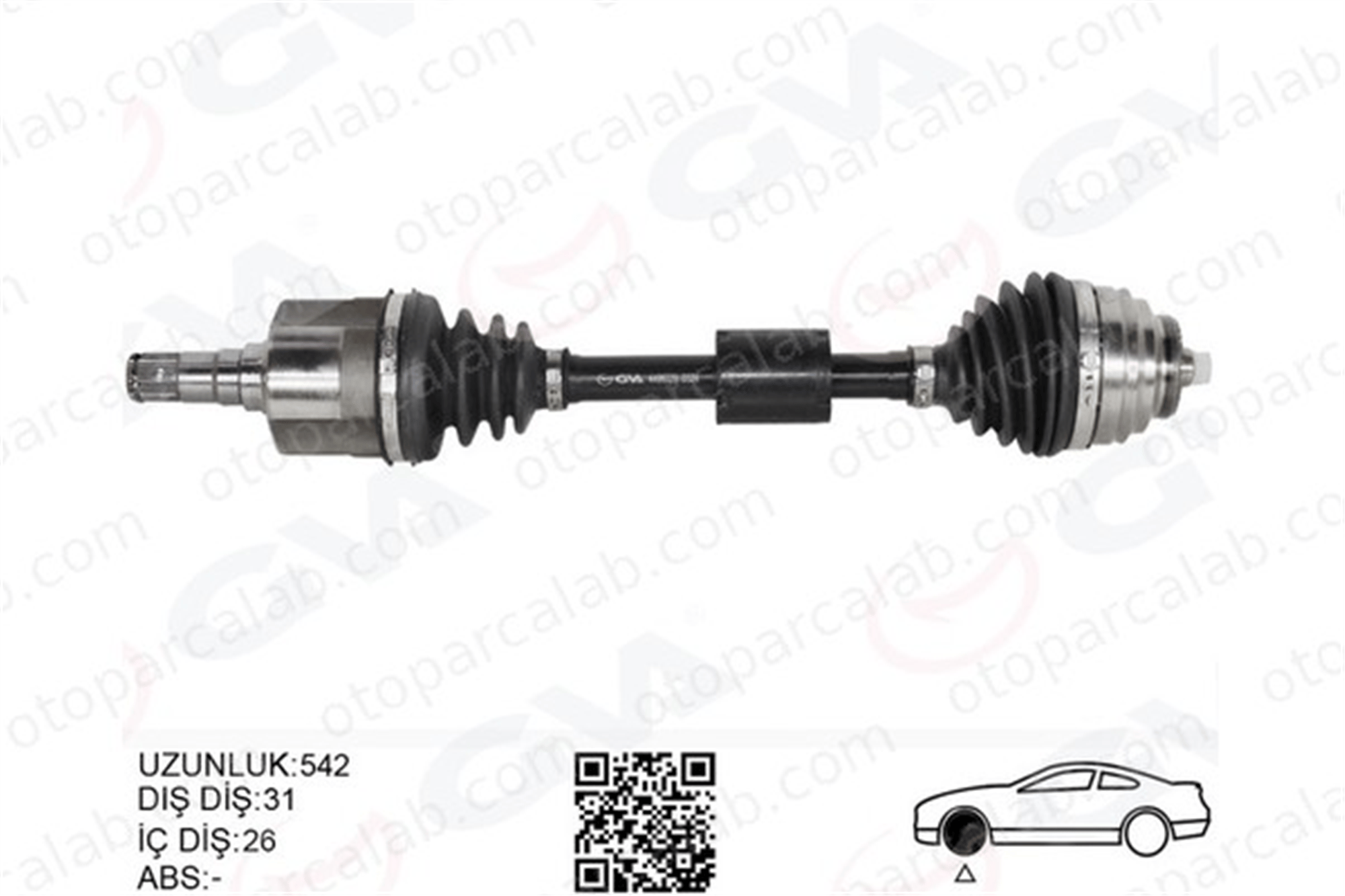 GVA 4499229 Aks Komple Ön Sol BMW 2 Active Tourer 2 Gran Tourer 31605A2E013 31607642109