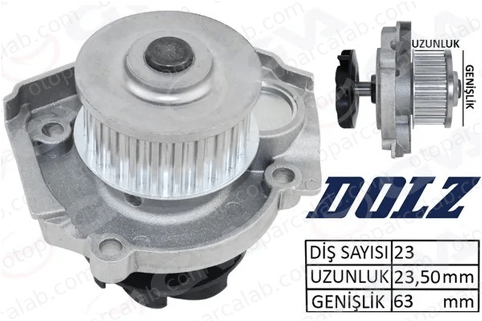 GVA 5221310 Devirdaim Su Pompası FIAT PUNTO PANDA 46520401 55184081