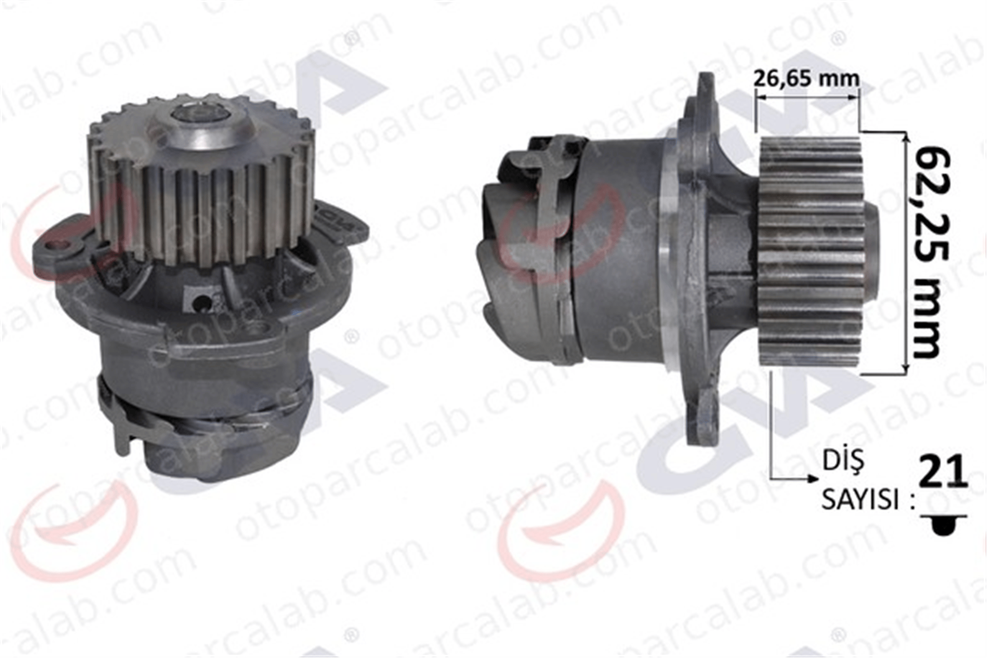 GVA 5251040 Devirdaim Su Pompası LADA SAMARA SAMARA Sedan 21081307010 21091307010