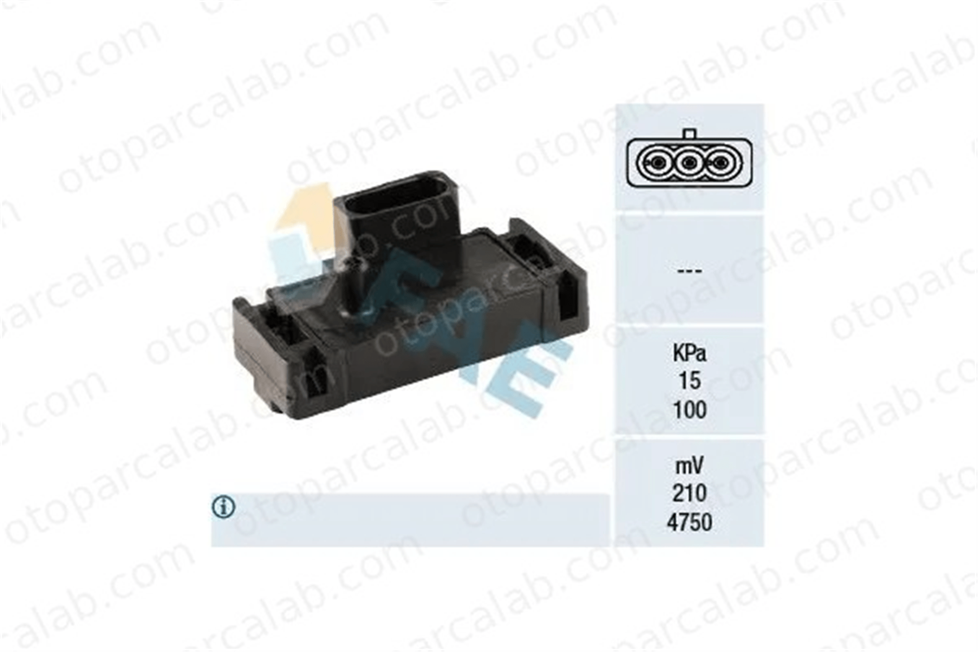 GVA 5390001 MAP Sensörü RENAULT CLIO I 19 II Chamade 12569240 6238927