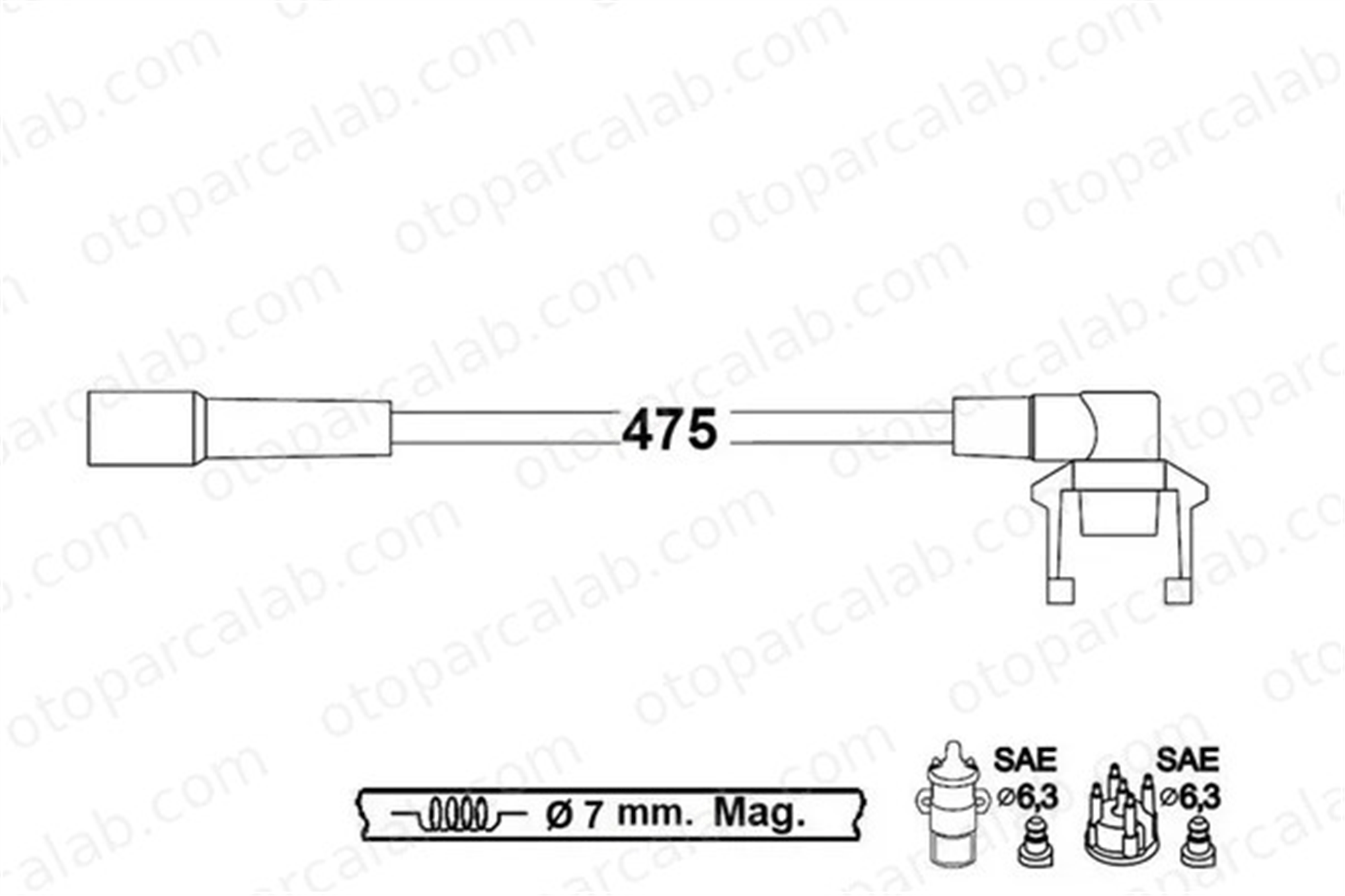 HELLUX HBK3315B Buji Kablosu RENAULT 19 II CLIO I 7700749517 7700742835