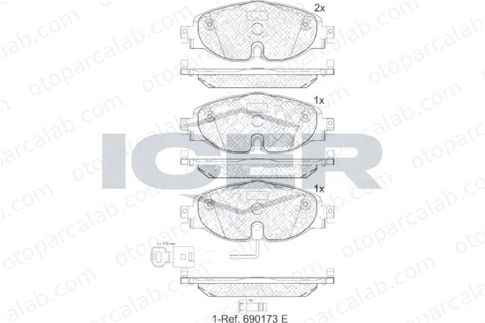 ICER 182111 Fren Disk Balata Ön VW GOLF VII AUDI A3 Limousine 5Q0698151AF 5Q0698151AN