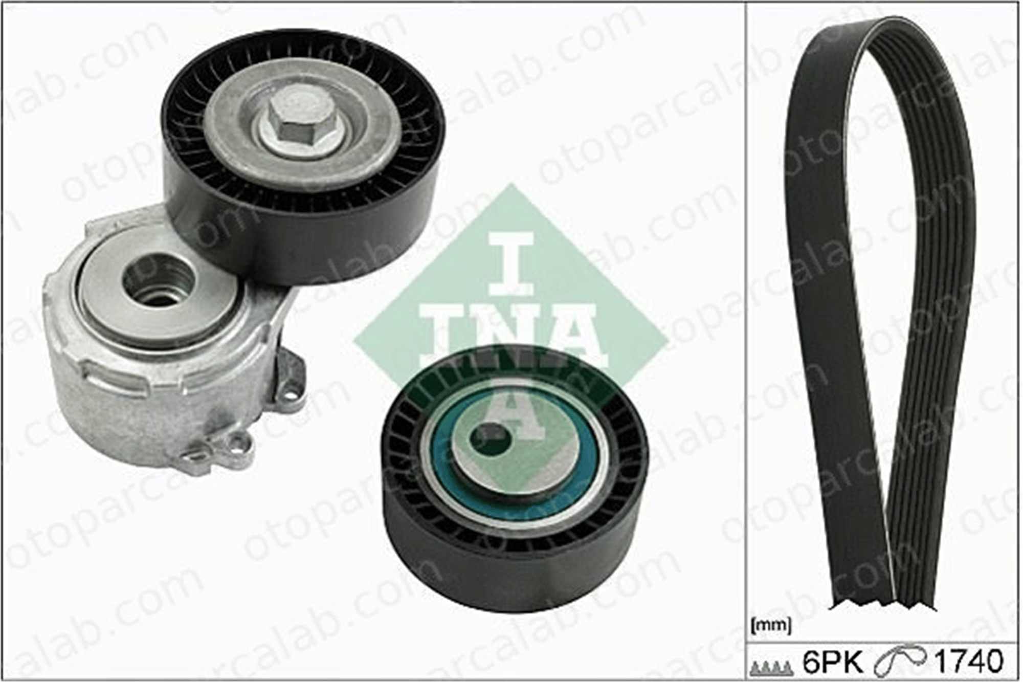 INA 529 0017 10 Vantilatör Kayış Seti FIAT ULYSSE CITROËN C8 1613844680 1613837480