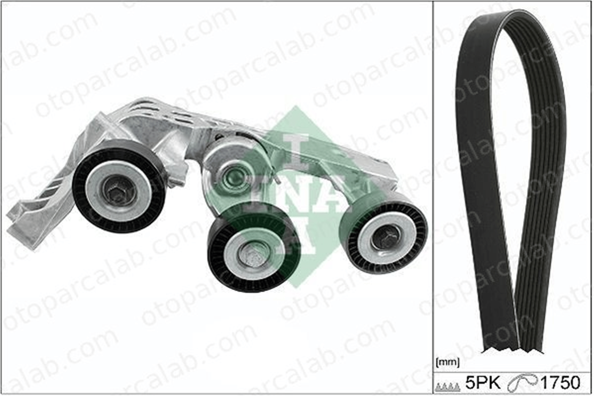 INA 529 0081 10 Vantilatör Kayış Seti MERCEDES-BENZ A-SERISI VANEO A1662000970 A0139971592