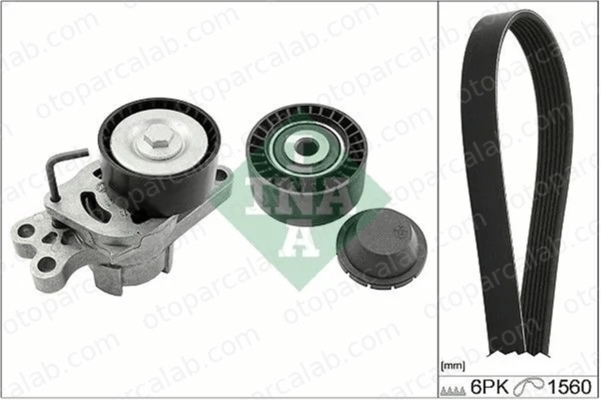INA 529 0109 10 Vantilatör Kayış Seti CITROËN BERLINGO / BERLINGO FIRST Kasa/büyük limuzin BERLINGO / BERLINGO FIRST MPV 1611422980 1611424580