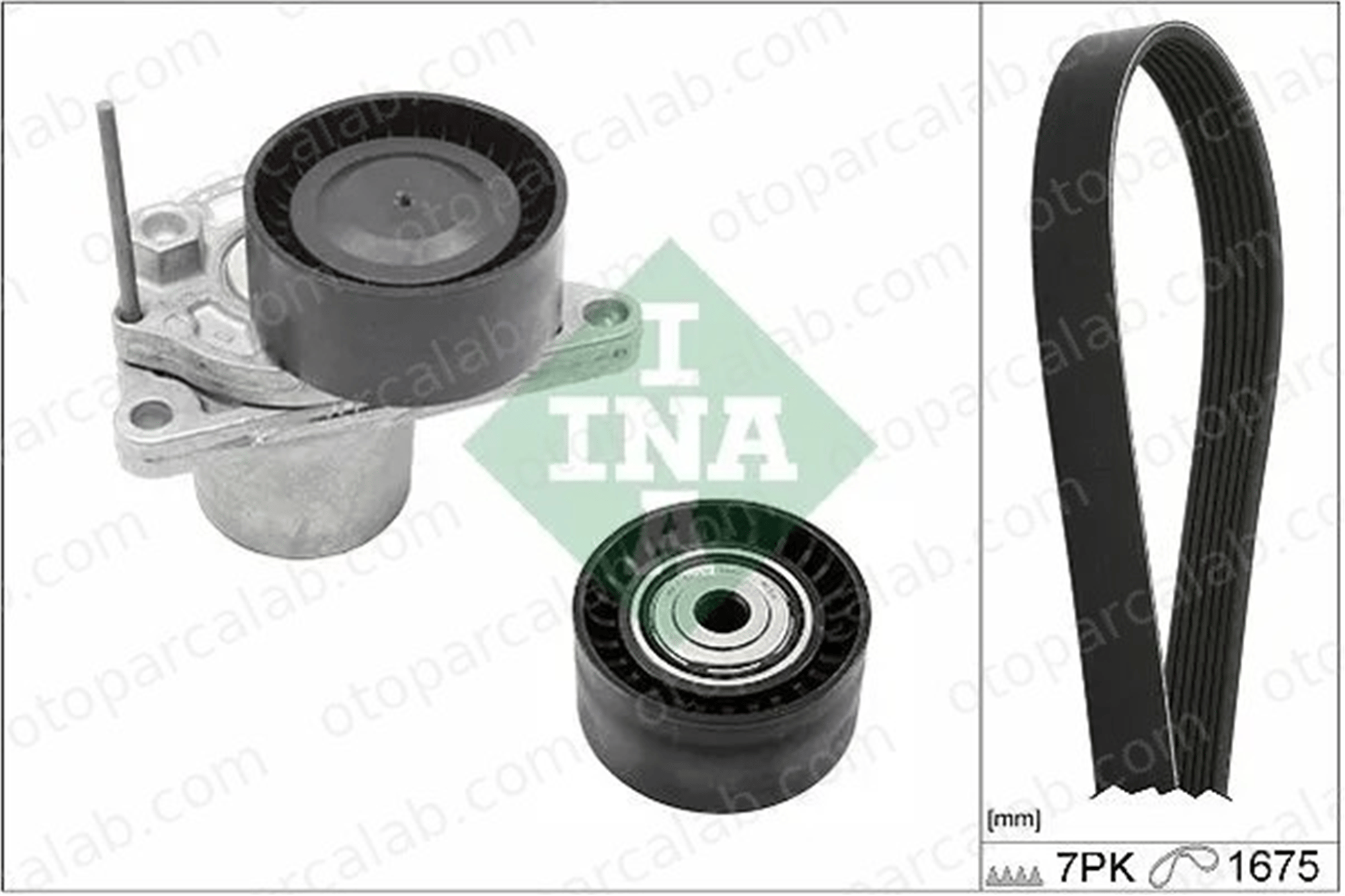 INA 529 0247 10 Vantilatör Kayış Seti NISSAN X-TRAIL III OPEL VIVARO B Minibüs/Otobüs 117505337R 117209886R