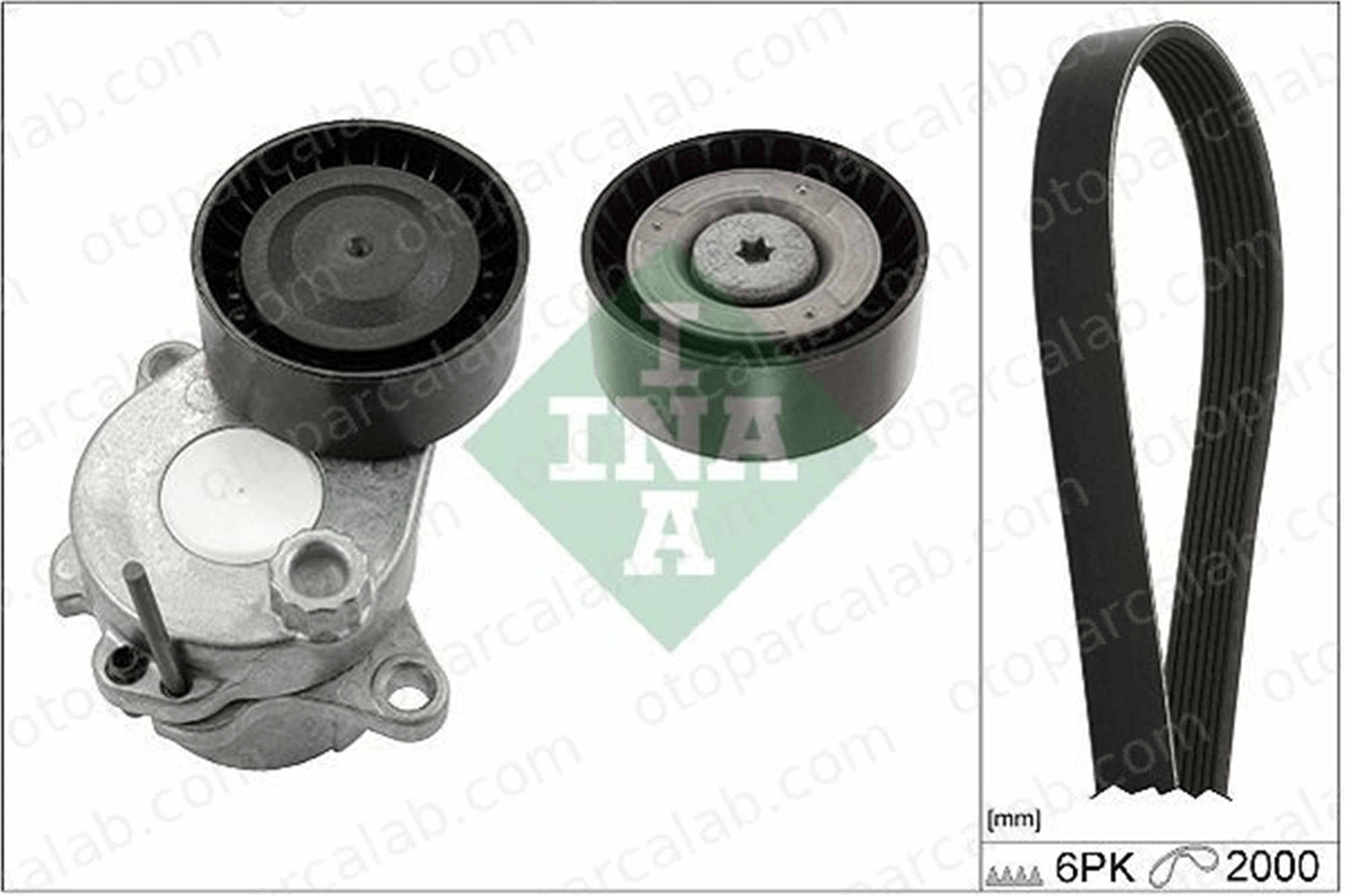 INA 529 0343 10 Vantilatör Kayış Seti MERCEDES-BENZ E-SERISI E-SERISI T-Model A0029938996 A6512000370