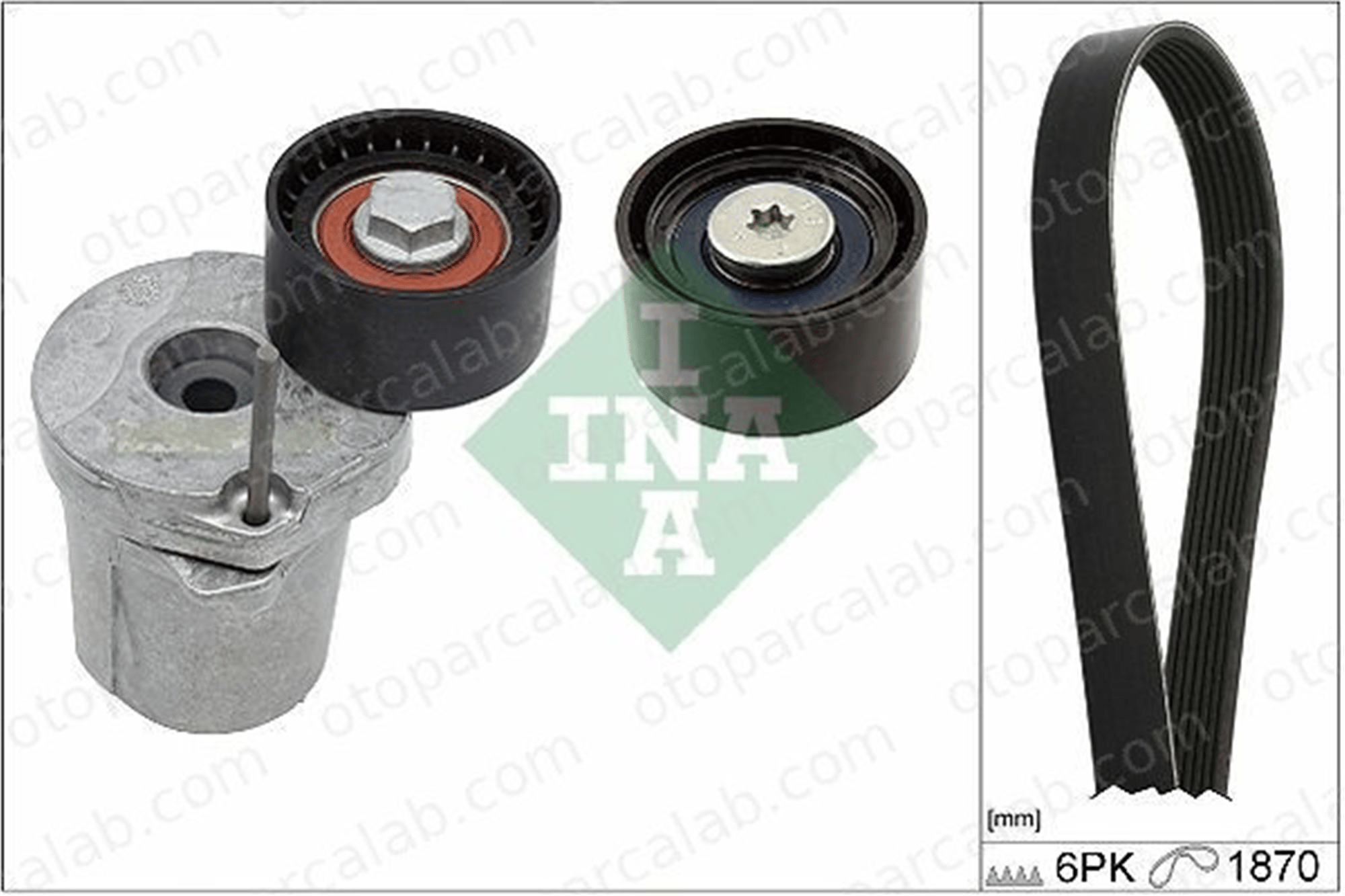 INA 529 0370 10 Vantilatör Kayış Seti BMW 1 3 11287800333 11287800345