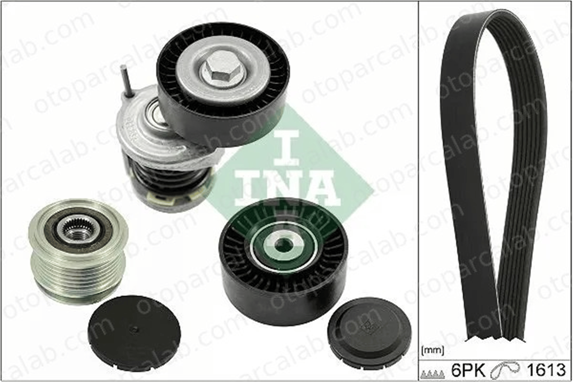 INA 529 0467 20 Vantilatör Kayış Seti AUDI A4 B7 A4 B7 Avant 38903315AH 22145933AG