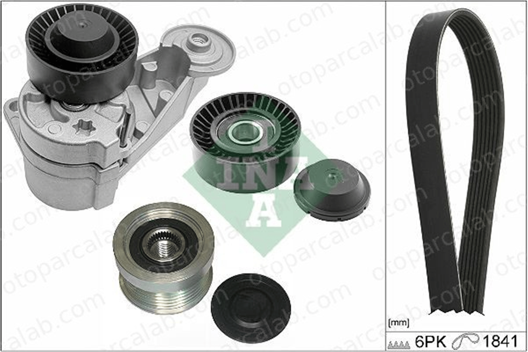 INA 529 0480 20 Vantilatör Kayış Seti VOLVO V70 II S60 I 30637070 30637071
