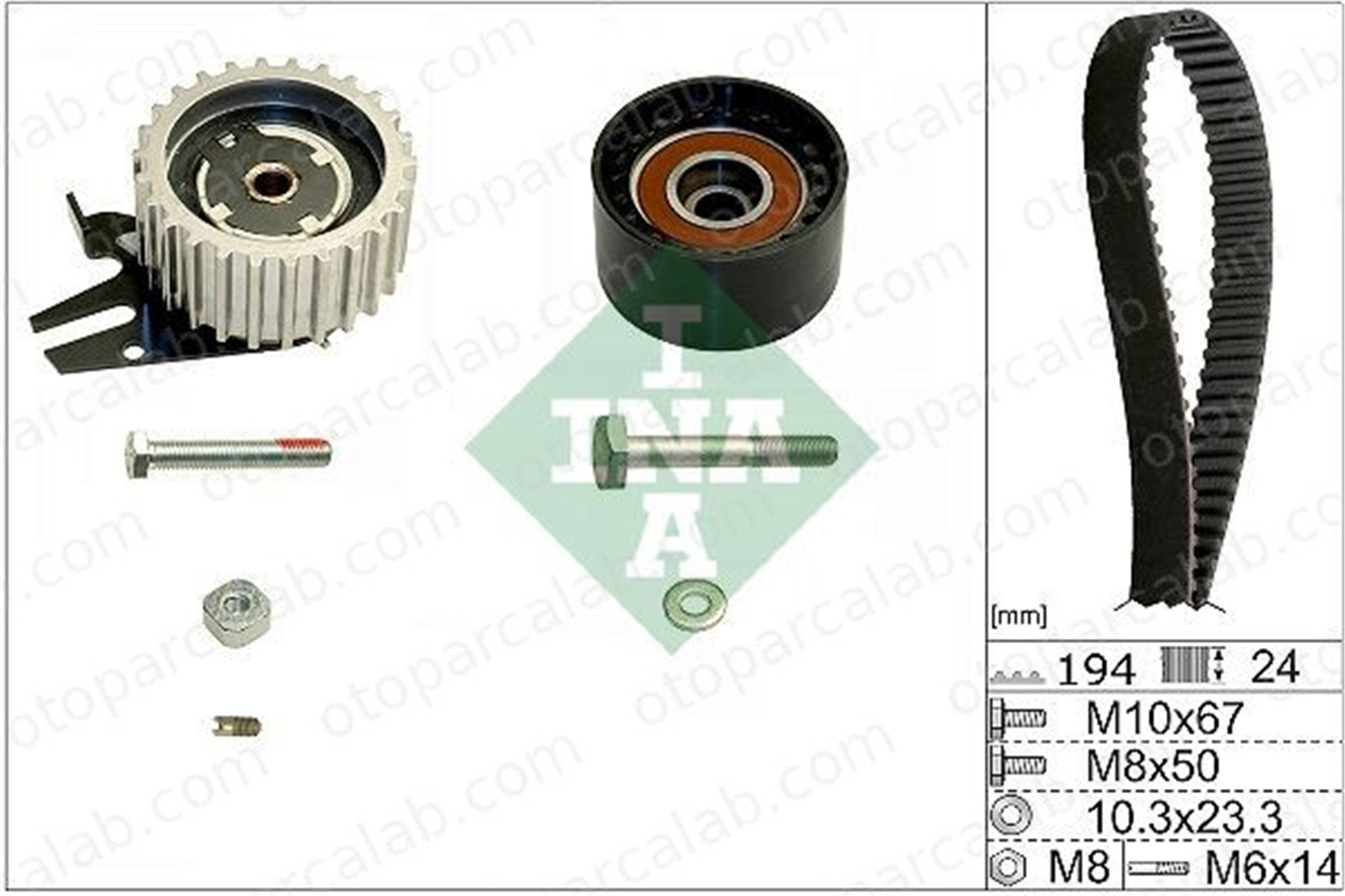 INA 530 0561 10 Triger Kayış Seti FIAT DOBLO Minibüs/Otobüs DOBLO Platform şasi 71754562 46352133
