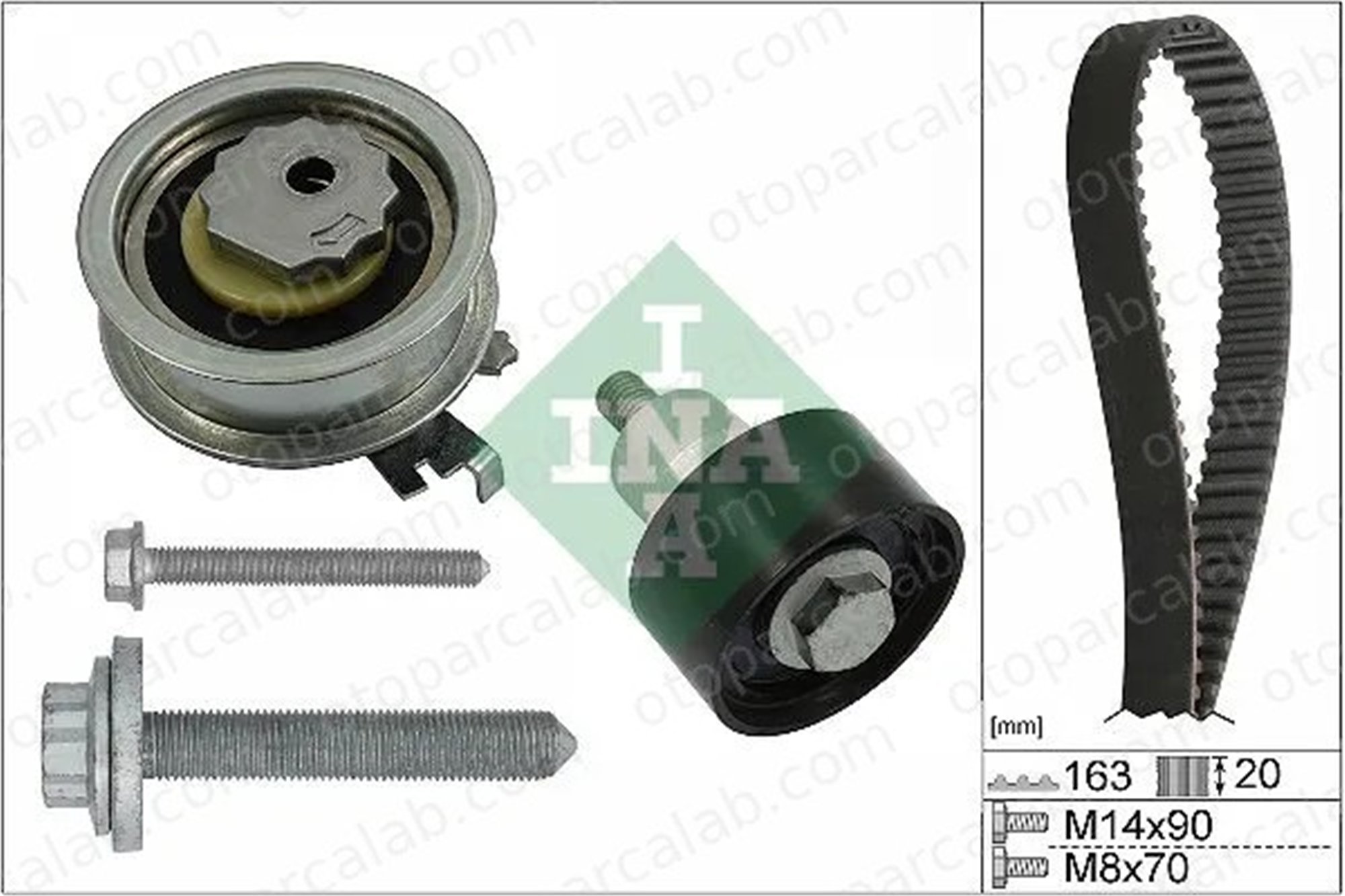 INA 530 0592 11 Triger Kayış Seti VW GOLF VII GOLF VII Variant 4E198119 04E198119