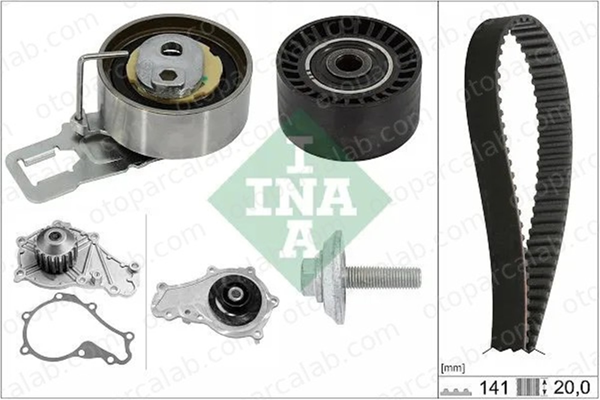 INA 530 0698 30 Triger Kayış Seti CITROËN BERLINGO Kasa/büyük limuzin PEUGEOT PARTNER Kasa/büyük limuzin 1610577780 1684448180