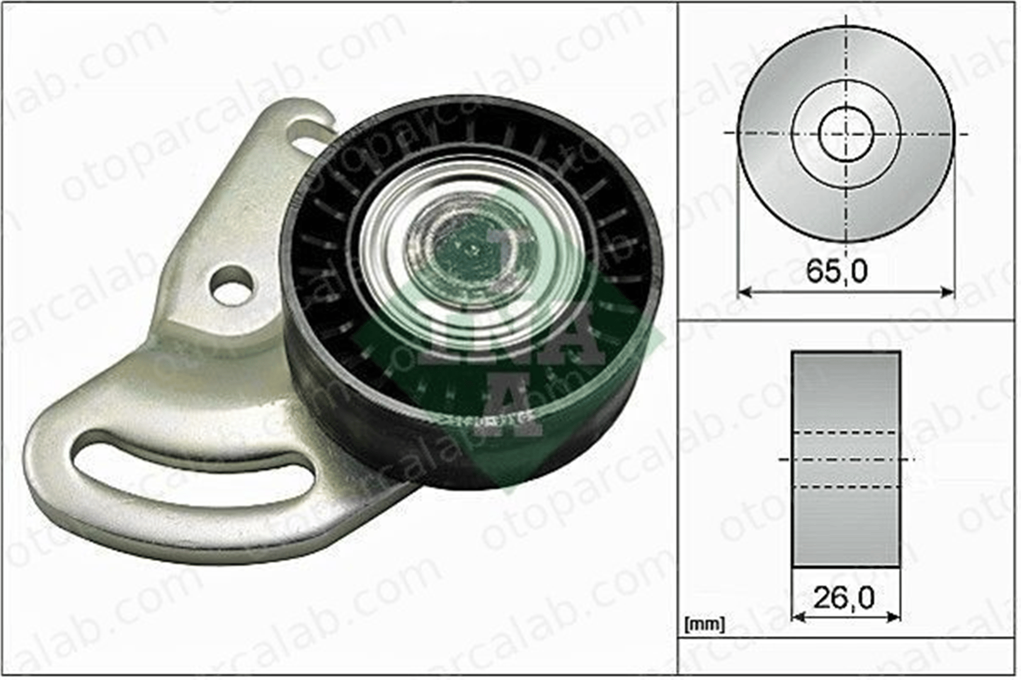 INA 531 0591 30 Vantilatör Kayış Gergi Rulmanı RENAULT CLIO III MEGANE II 8200328372 8200053294