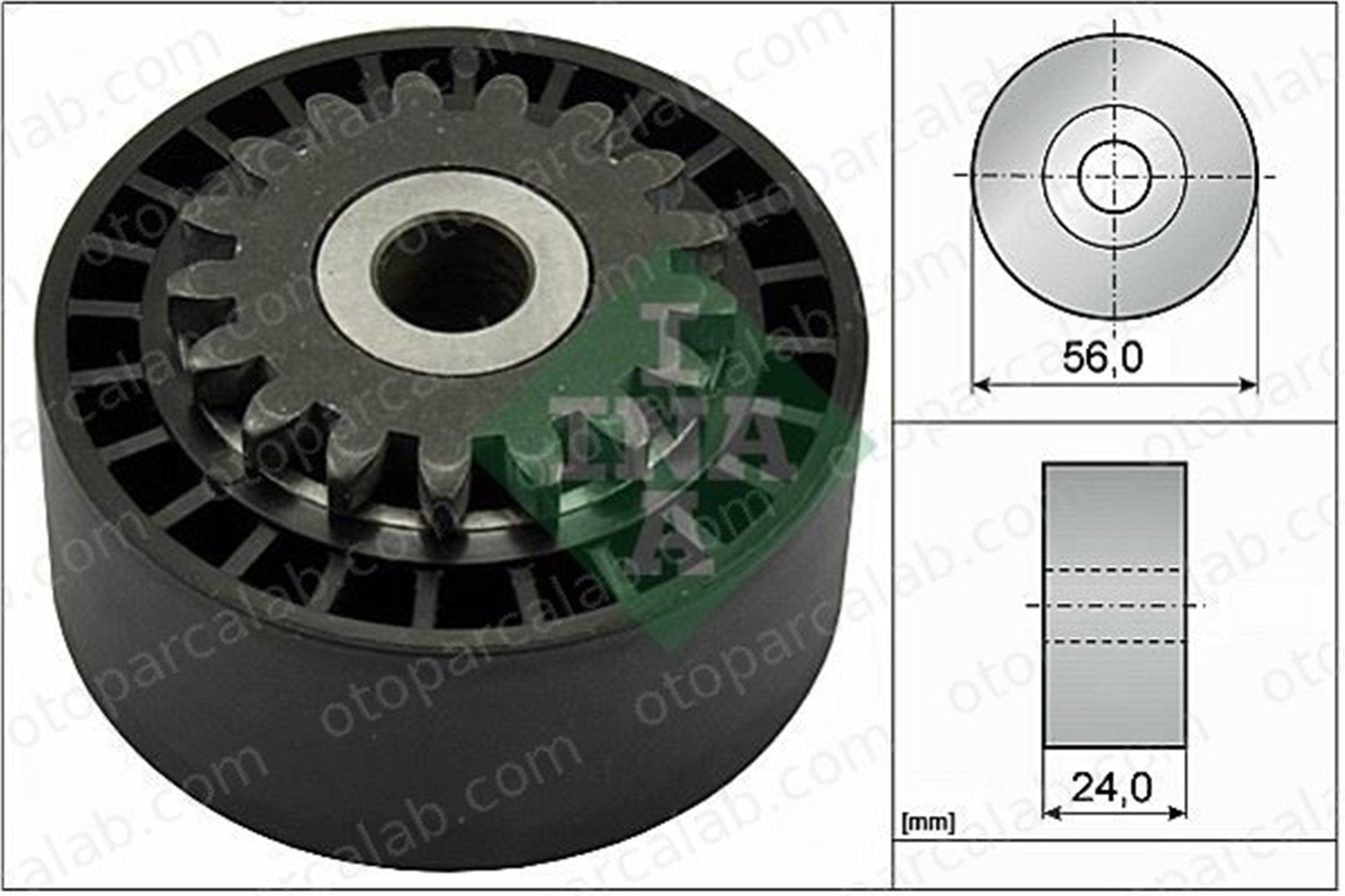 INA 531 0744 10 Vantilatör Kayış Gergi Rulmanı RENAULT KANGOO Express TWINGO I 7700870795 6453NN