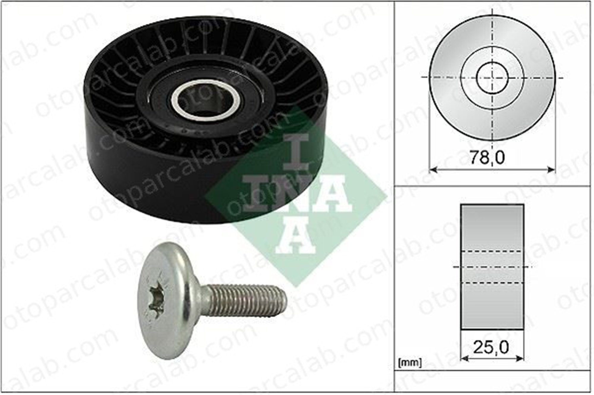 INA 532 0439 10 Vantilatör Kayış Gergi Rulmanı PEUGEOT 406 406 Break 575160 9636640580