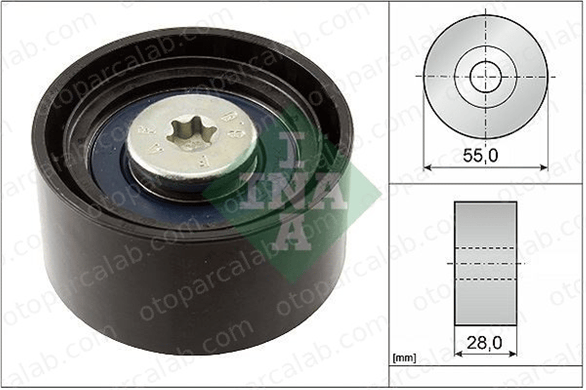 INA 532 0556 10 Vantilatör Kayış Gergi Rulmanı BMW 1 3 11287800562 7800562