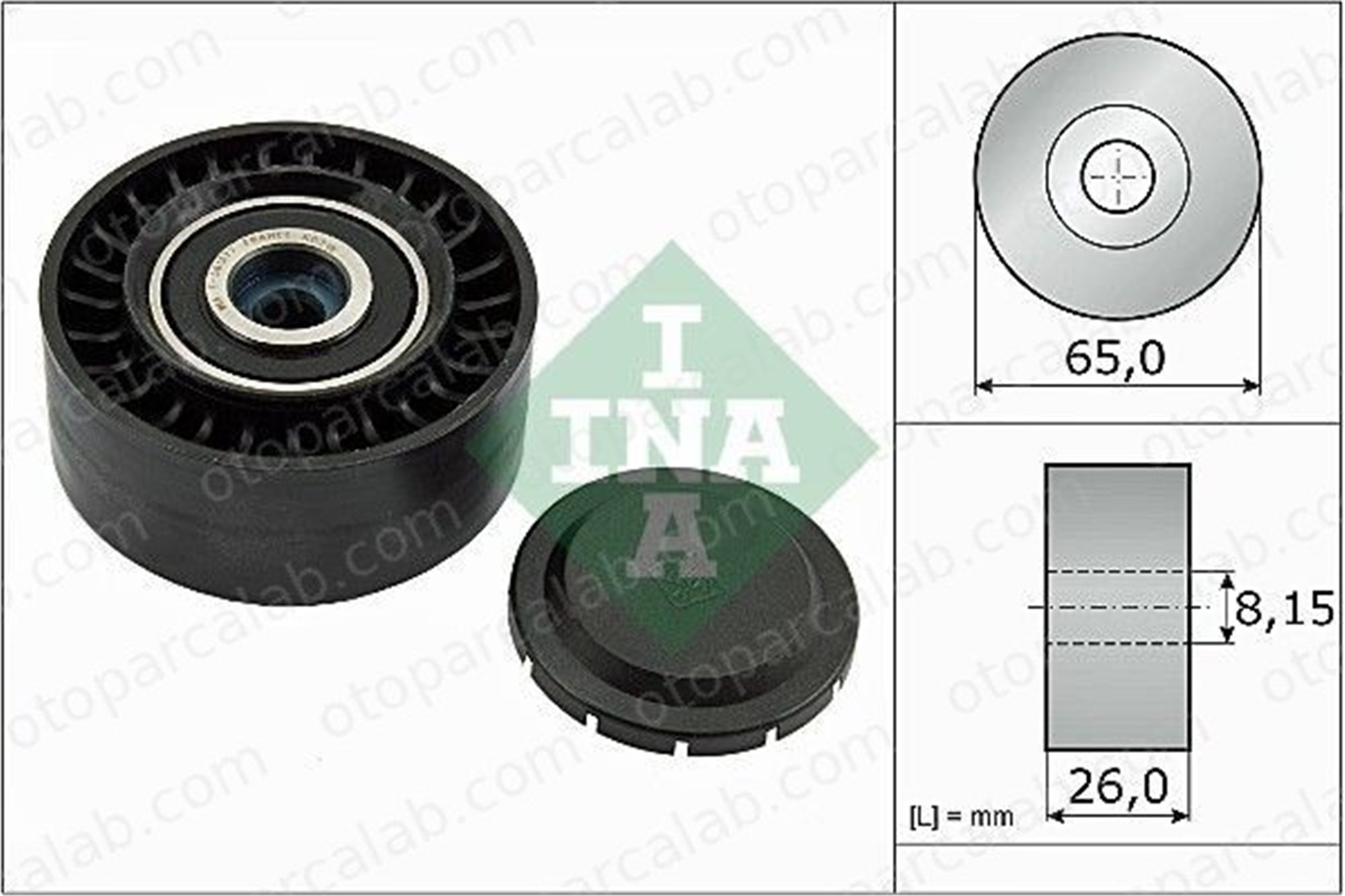 INA 532 0564 10 Vantilatör Kayış Gergi Rulmanı AUDI A4 B8 A4 B8 Avant 59903341F 059903341F