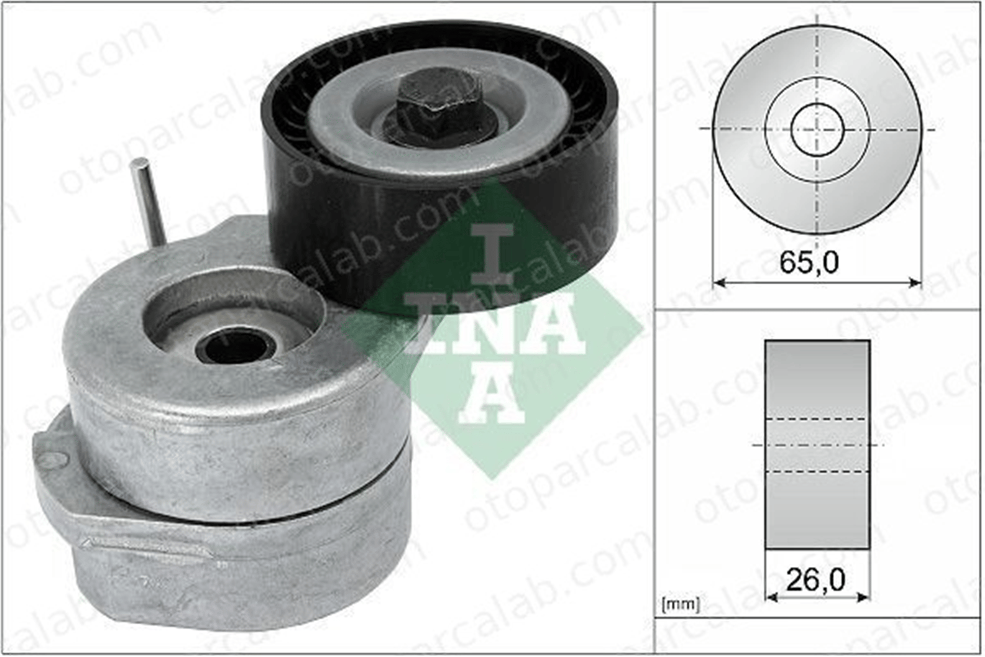 INA 534 0053 10 Vantilatör Kayış Gergi Rulmanı FIAT IDEA OPEL CORSA D 55574238 51821653