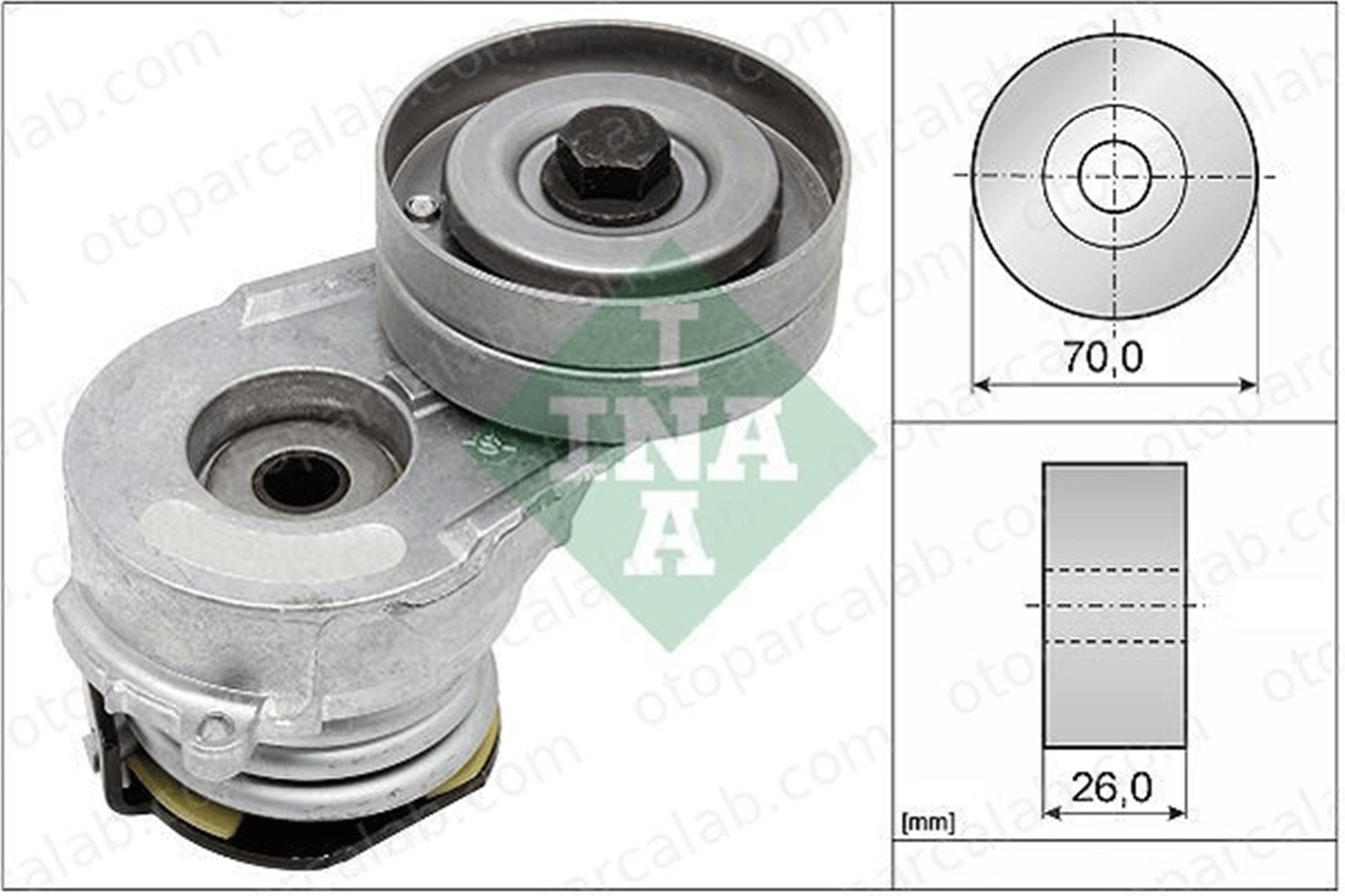 INA 534 0082 30 Vantilatör Kayış Gergi Rulmanı OPEL ASTRA G Hatchback ASTRA G Kombi van 6204661 97184929