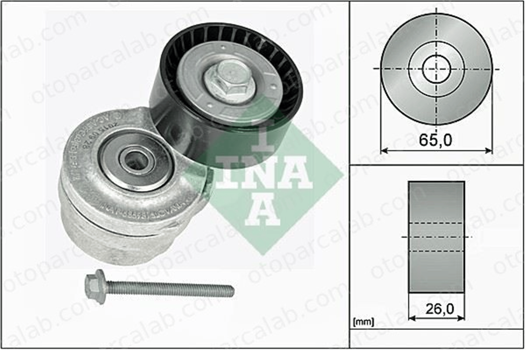 INA 534 0101 20 Vantilatör Kayış Gergi Rulmanı ALFA ROMEO 147 156 Sportwagon 46546374 55180011