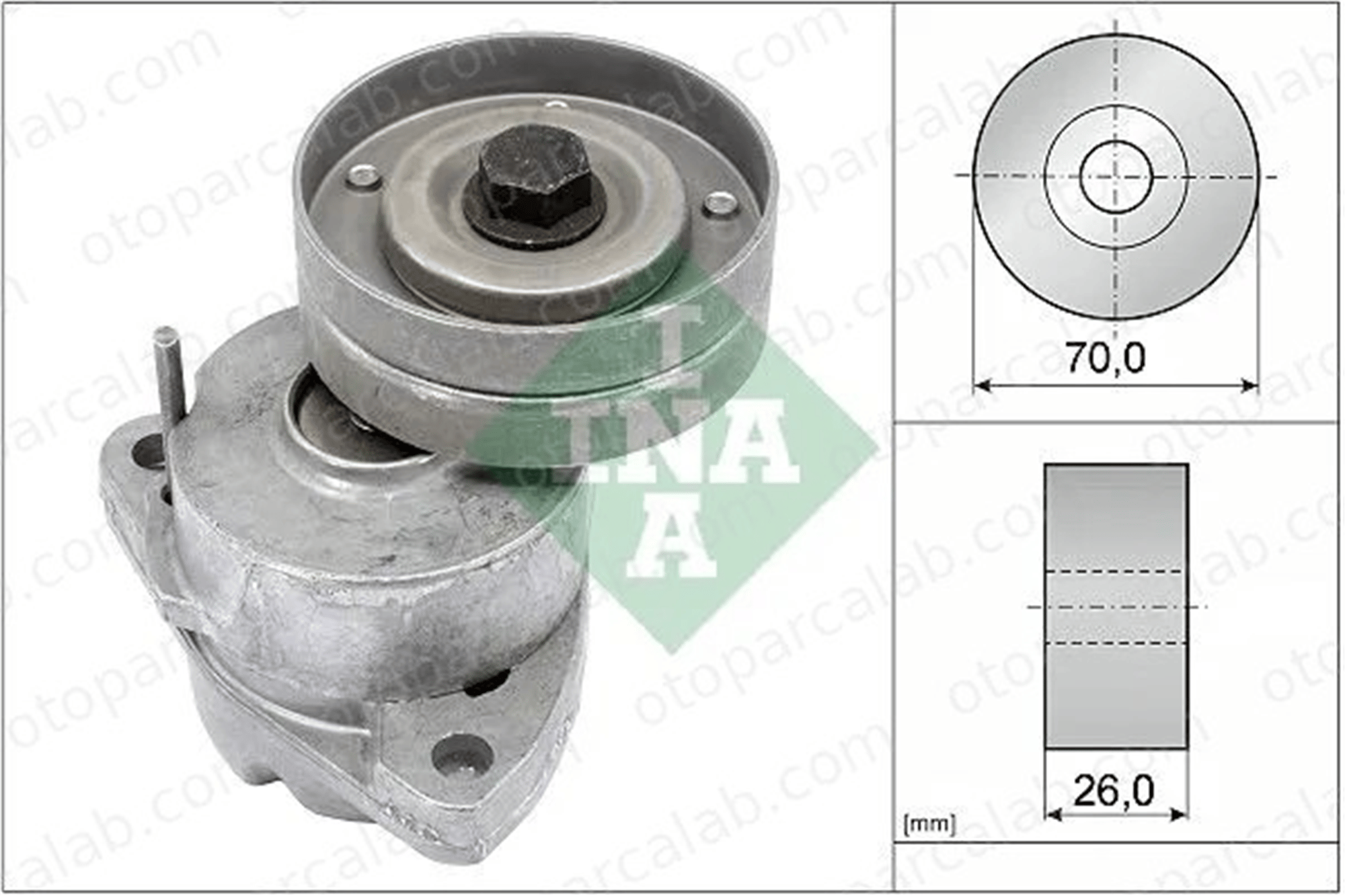INA 534 0118 20 Vantilatör Kayış Gergi Rulmanı OPEL VECTRA A ASTRA F Hatchback 1340534 1340544