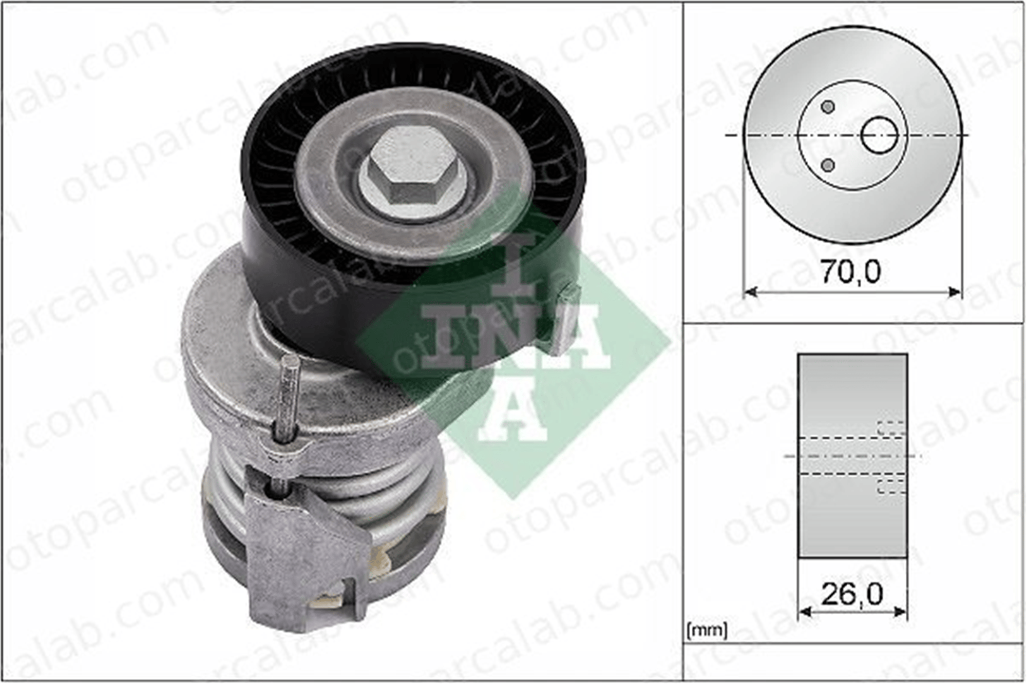 INA 534 0123 20 Vantilatör Kayış Gergi Rulmanı SEAT CORDOBA VW POLO 30145299F 030145299F
