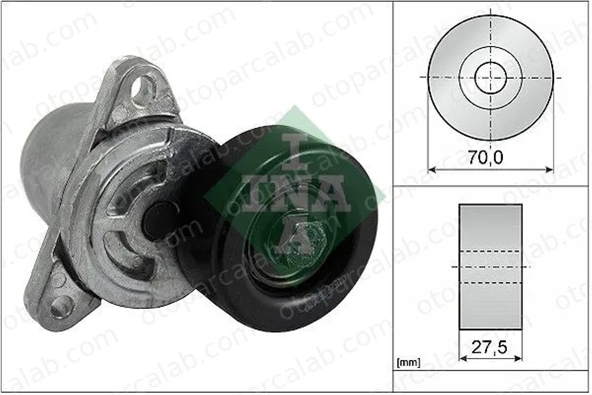 INA 534 0306 10 Vantilatör Kayış Gergi Rulmanı HYUNDAI TUCSON SANTA FÉ II 2528127001 2528127401