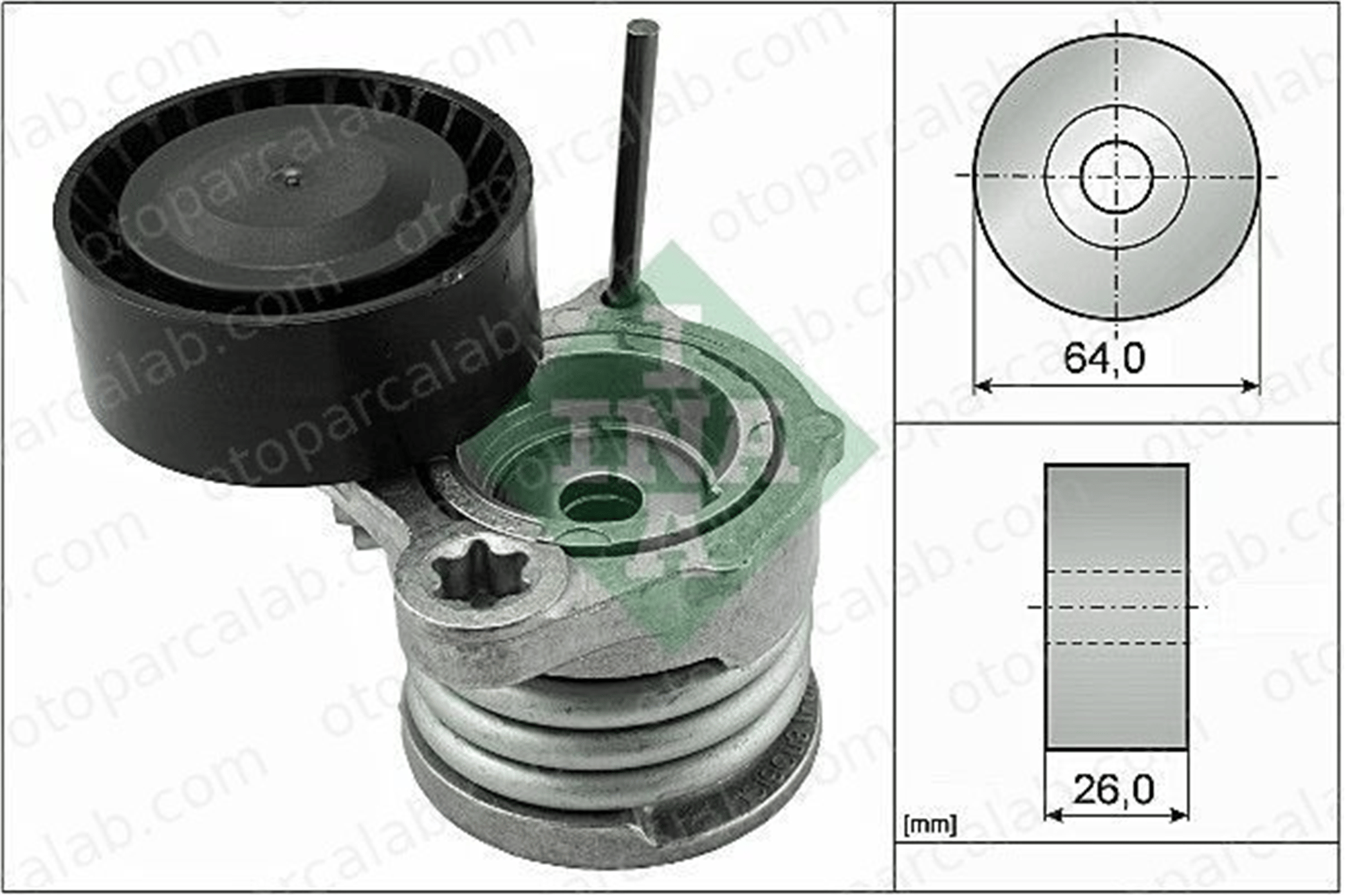 INA 534 0331 10 Vantilatör Kayış Gergi Rulmanı BMW 3 Touring 3 11287790447 7790447