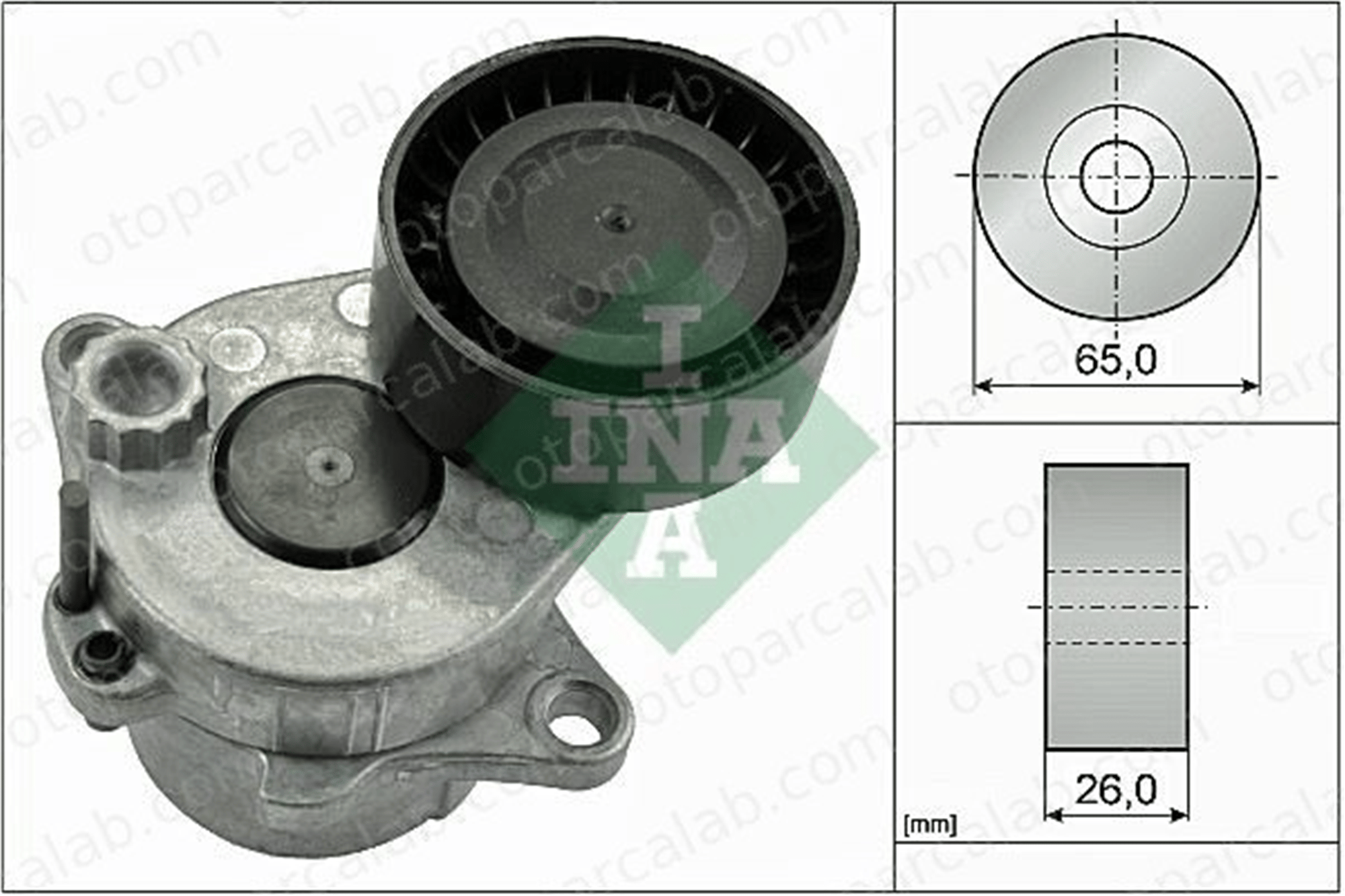 INA 534 0337 10 Vantilatör Kayış Gergi Rulmanı MERCEDES-BENZ SPRINTER 3,5-t Platform şasi SPRINTER 3,5-t Panelvan/Van A6512001870 6512000470