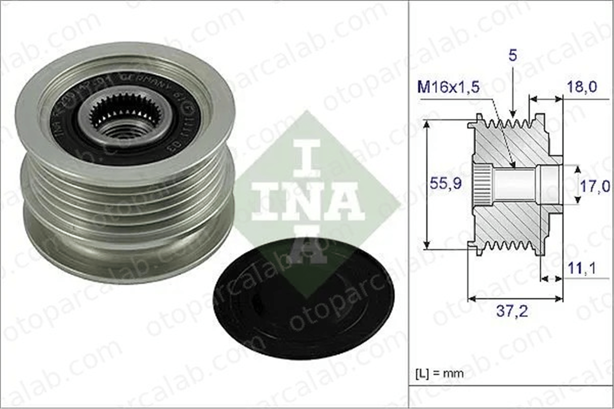 INA 535 0018 10 Alternatör Kasnağı VW POLO POLO III 38903023P 038903023P
