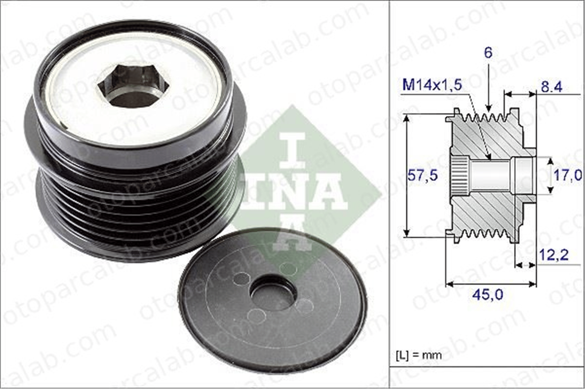 INA 535 0174 10 Alternatör Kasnağı JEEP CHEROKEE 5142615AA 05142615AA