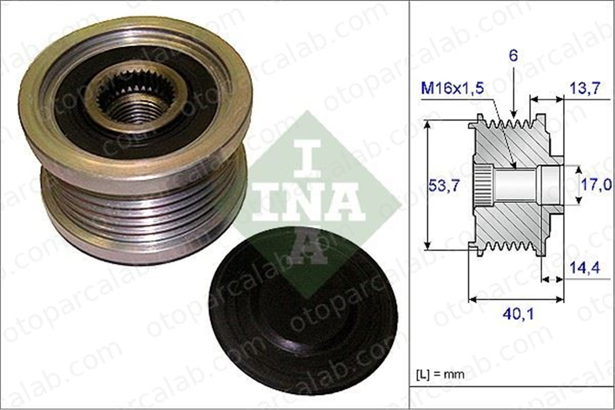 INA 535 0202 10 Alternatör Kasnağı BMW 5 5 Touring 1204178 12312248296