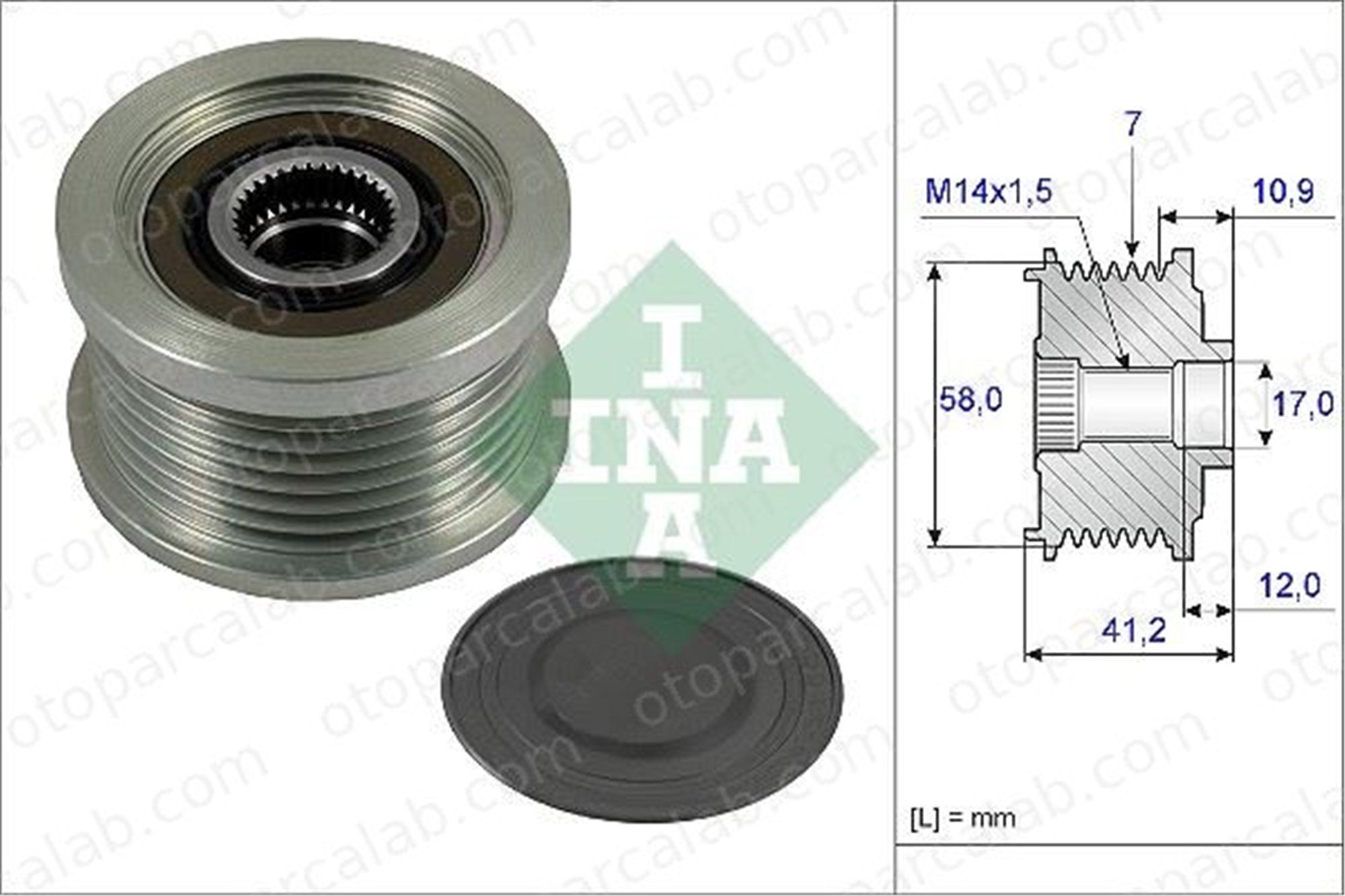 INA 535 0232 10 Alternatör Kasnağı LEXUS IS II 2741526010 270600G011