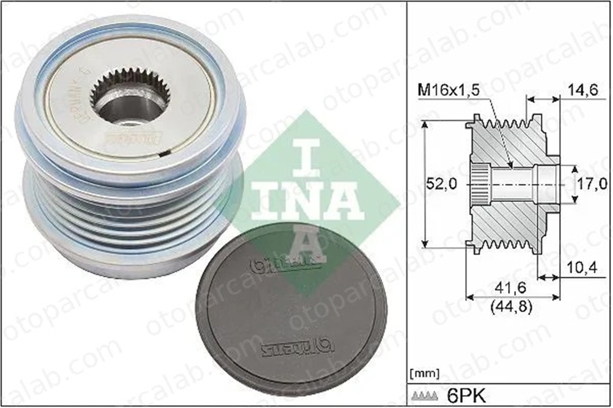INA 535 0343 10 Alternatör Kasnağı VW TIGUAN AUDI A3 Limousine 4L903023H 04L903023H