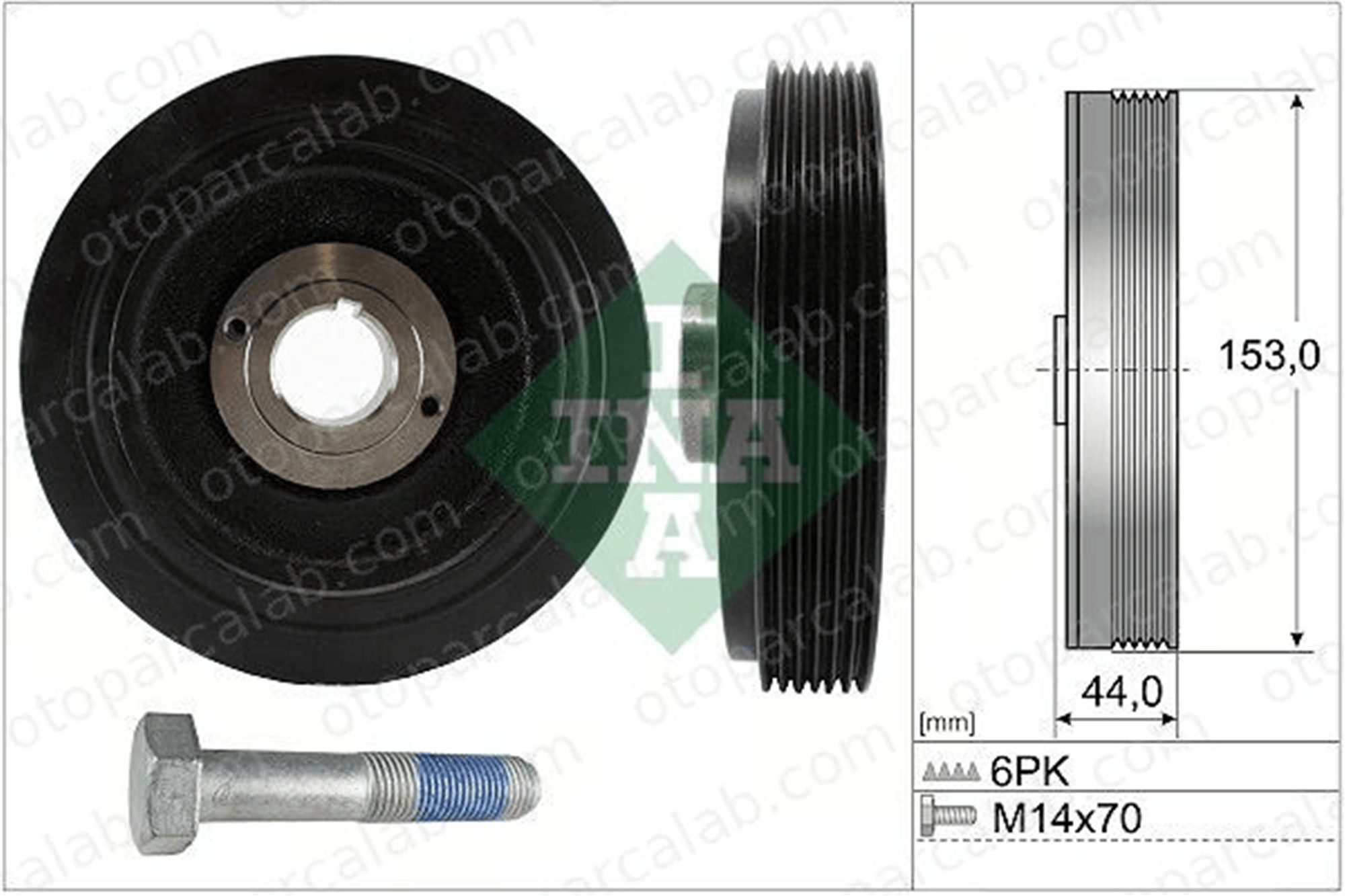 INA 544 0042 20 Krank Kasnak PEUGEOT 405 II CITROËN BX 515G3 0515.G3