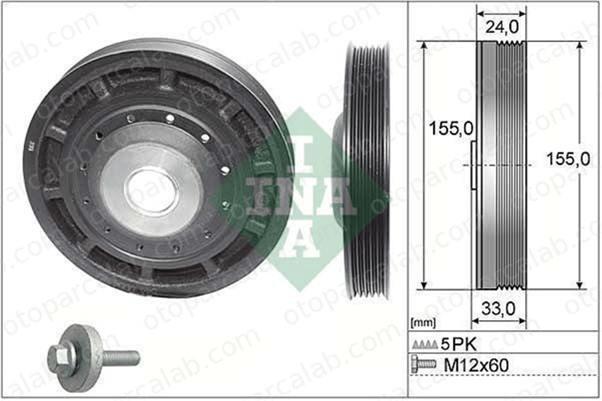 INA 544 0054 20 Krank Kasnak RENAULT LAGUNA II LAGUNA II Grandtour 12303 7700113776