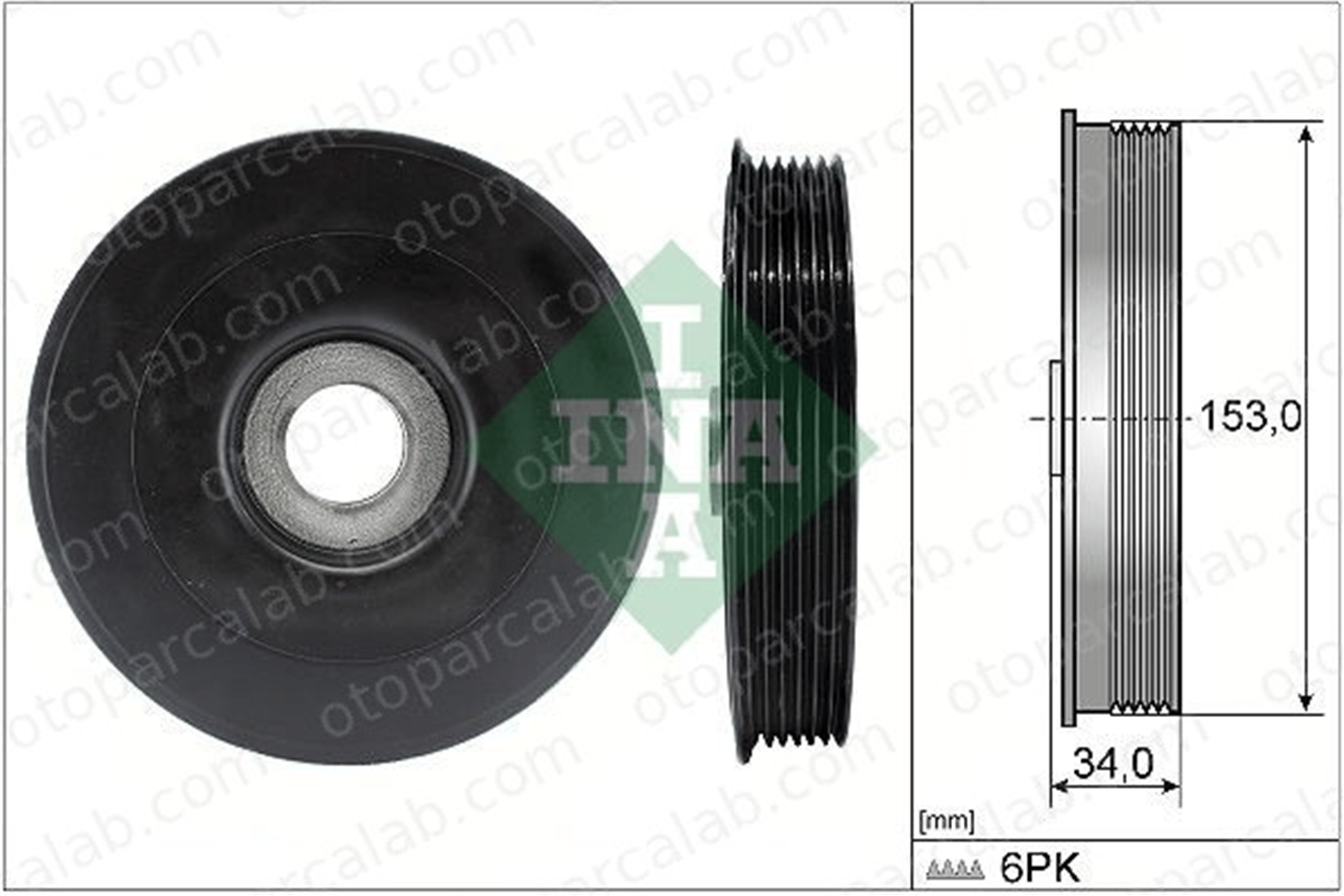 INA 544 0079 10 Krank Kasnak FORD FOCUS I FOCUS I Sedan 6B319 1079188