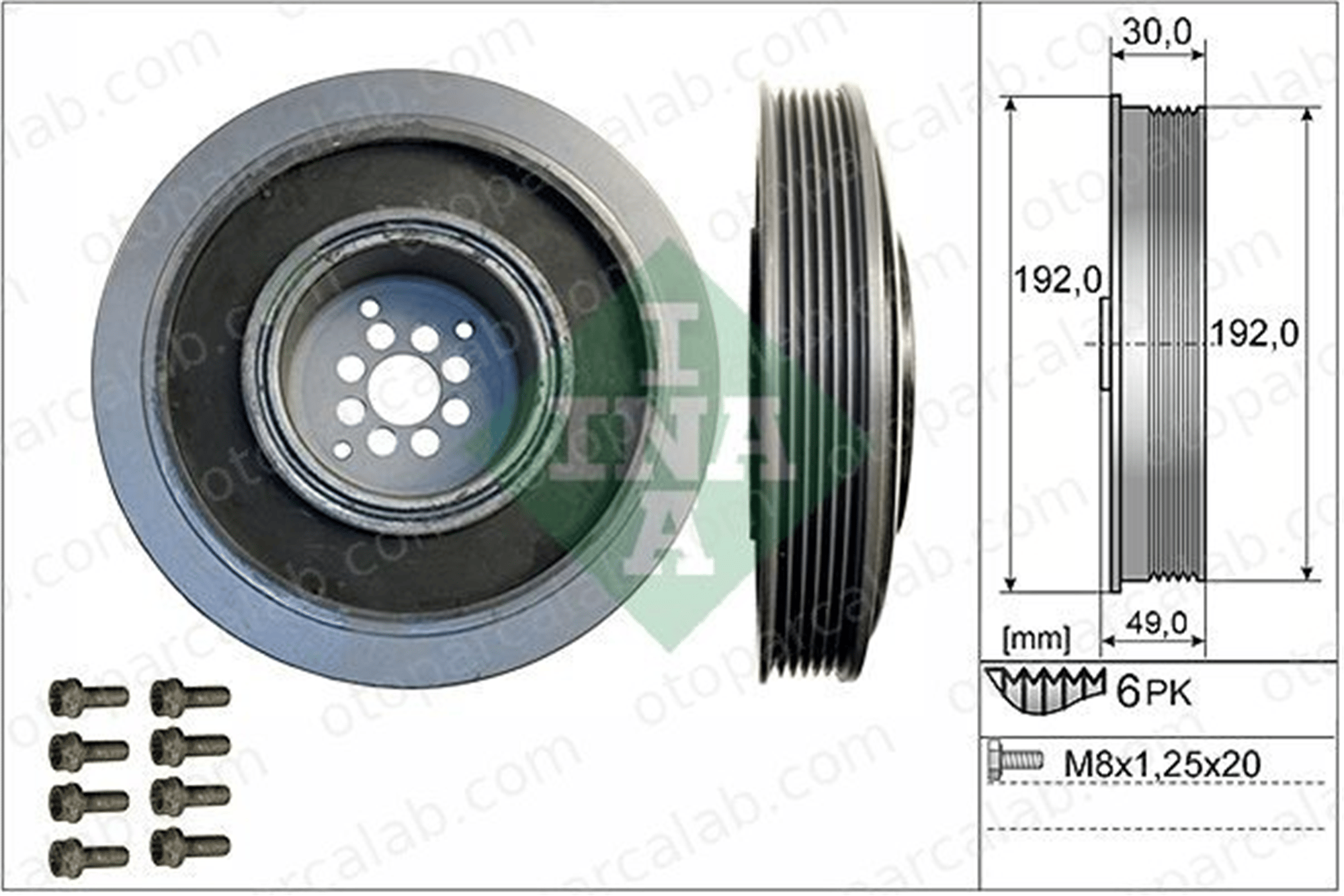 INA 544 0102 20 Krank Kasnak AUDI A6 C6 A6 C6 Avant 59105251AA 59105251AH