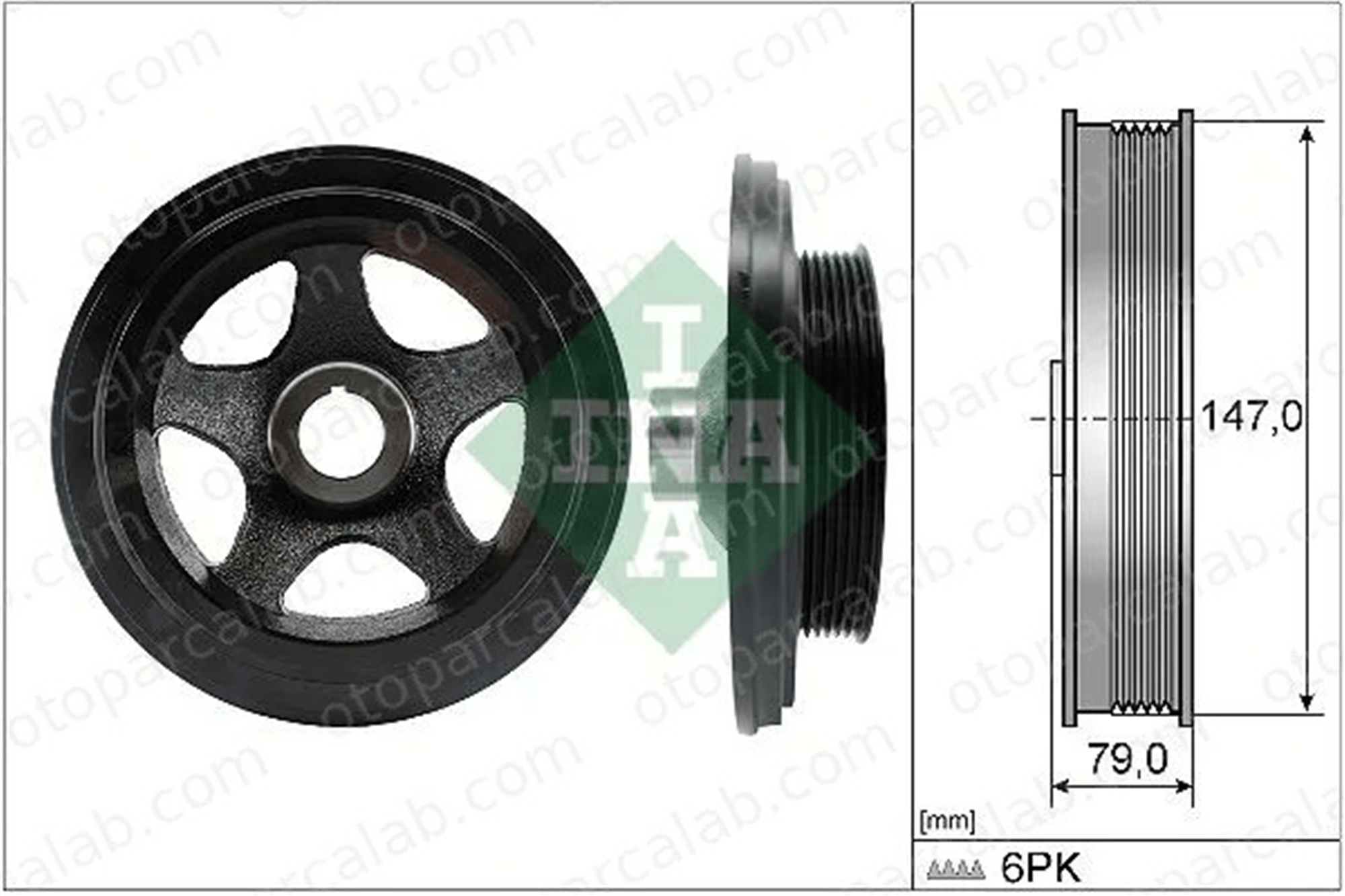INA 544 0142 10 Krank Kasnak MERCEDES-BENZ SPRINTER 3-t Panelvan/Van SPRINTER 3-t Platform şasi A6460300903 6110300103